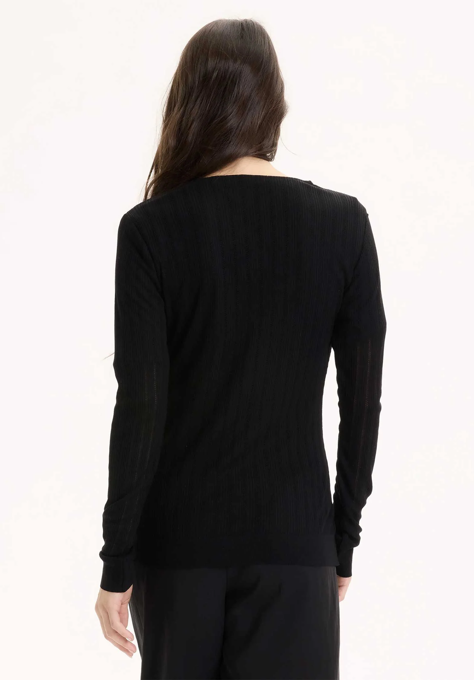 Majestic | Lyocell Cardigan Gilet - Navy - Image 5