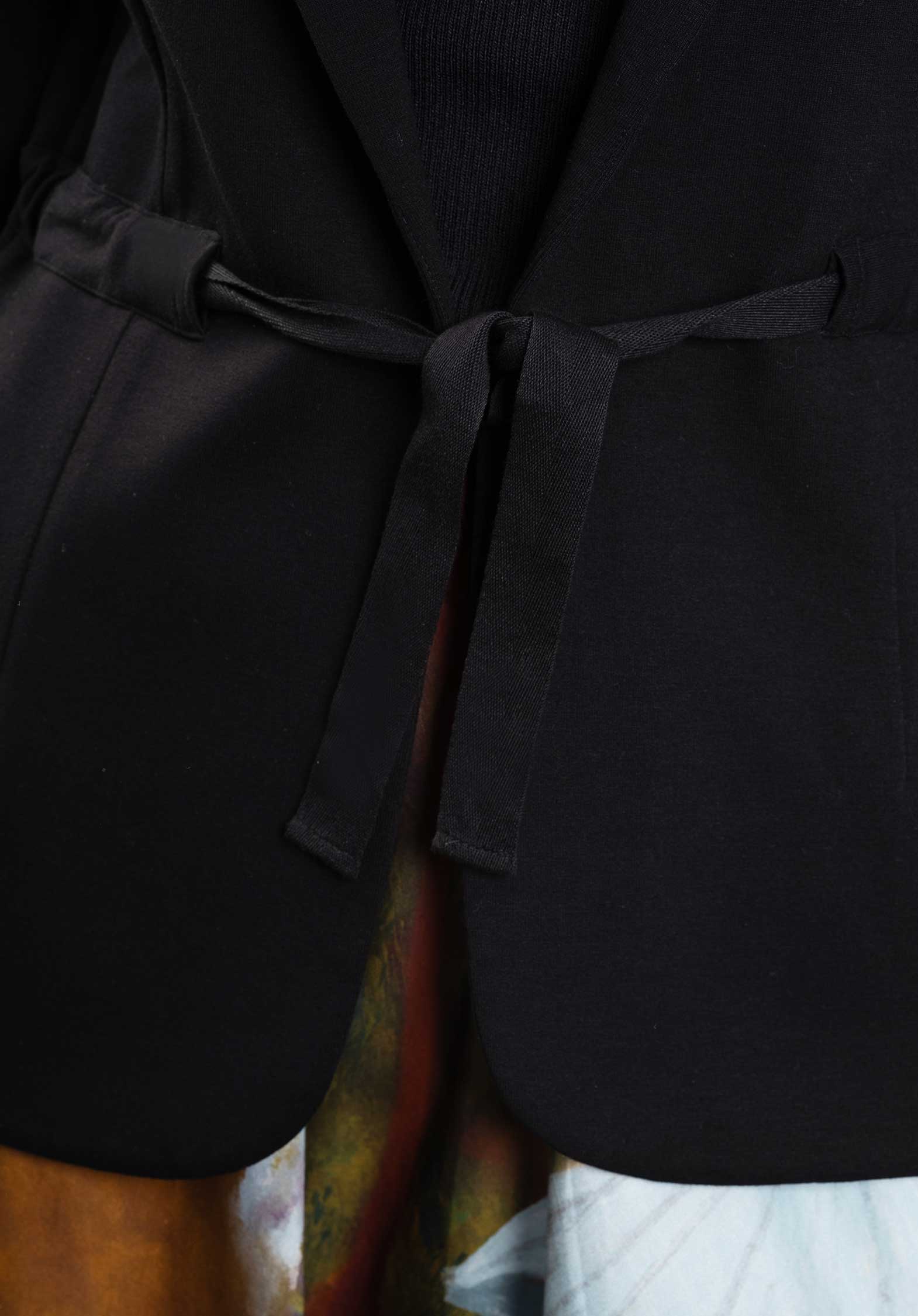 Majestic | Belted Viscose Jacket - Black - Image 3