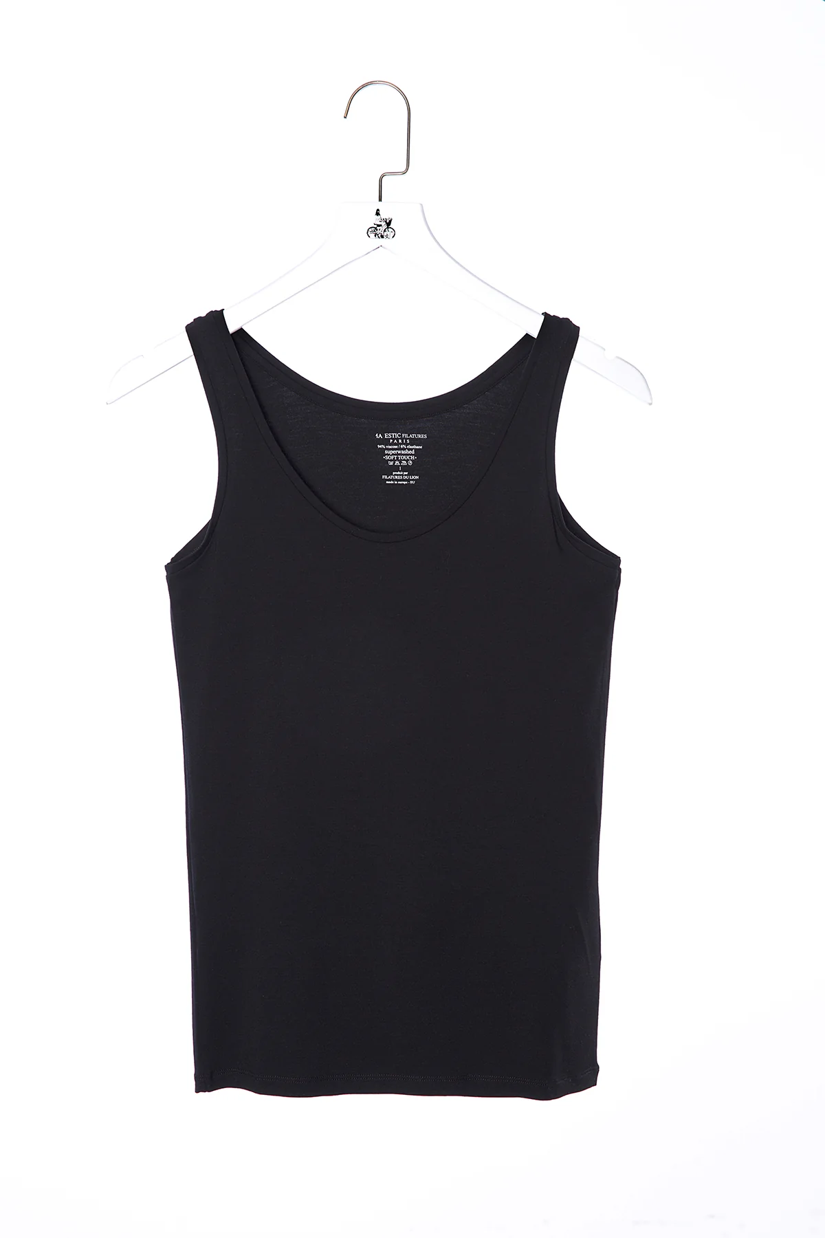 Majestic | Tank Top in Black Viscose - Image 3