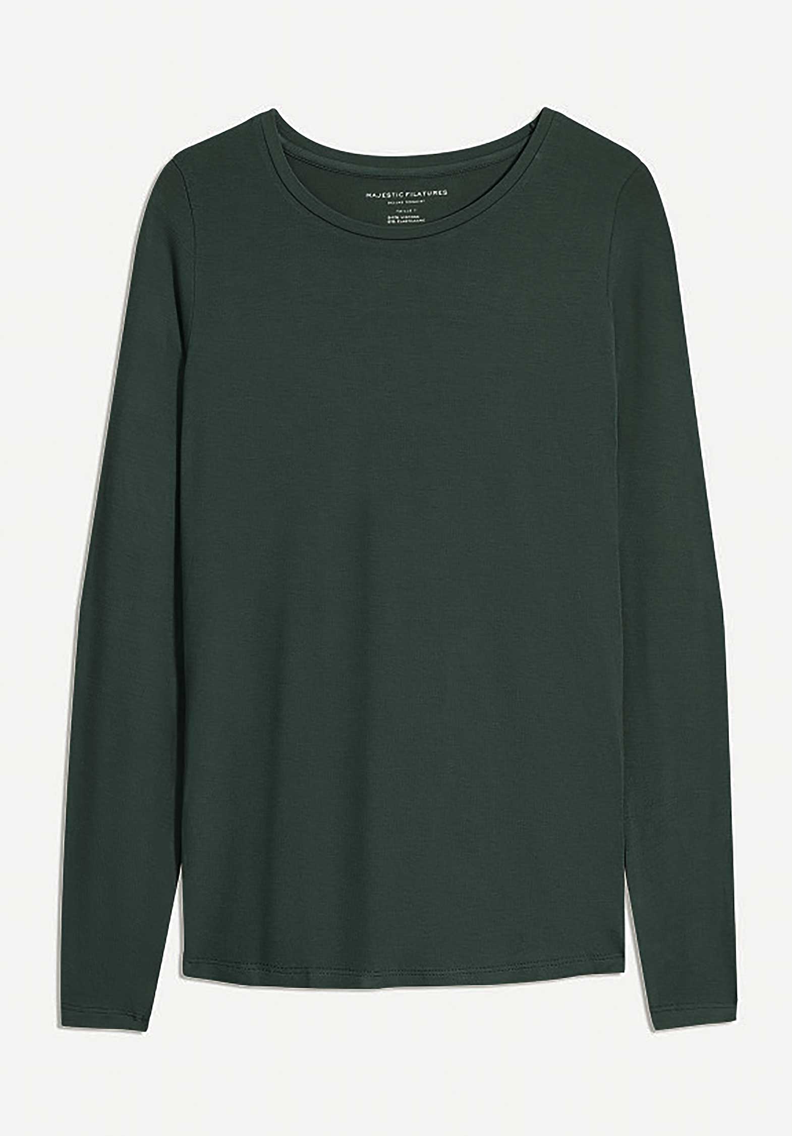 Majestic | Long-Sleeve Tee in - Cotton Cashmere Forest