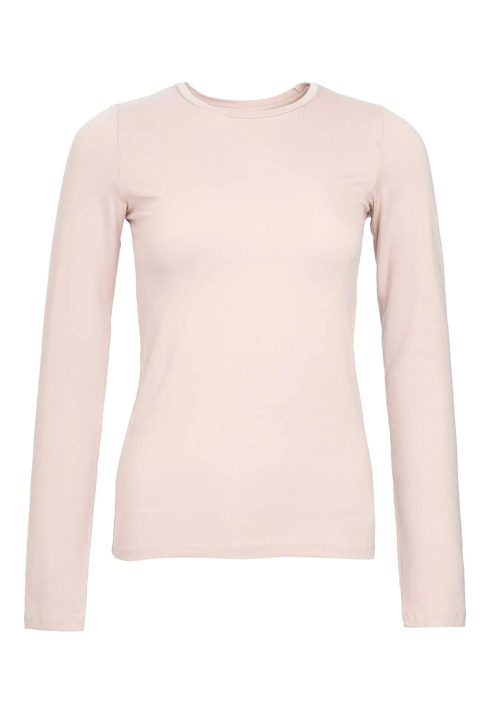 Majestic | Long Sleeve Tee in - Fluid Viscose Blend Tea-Pink