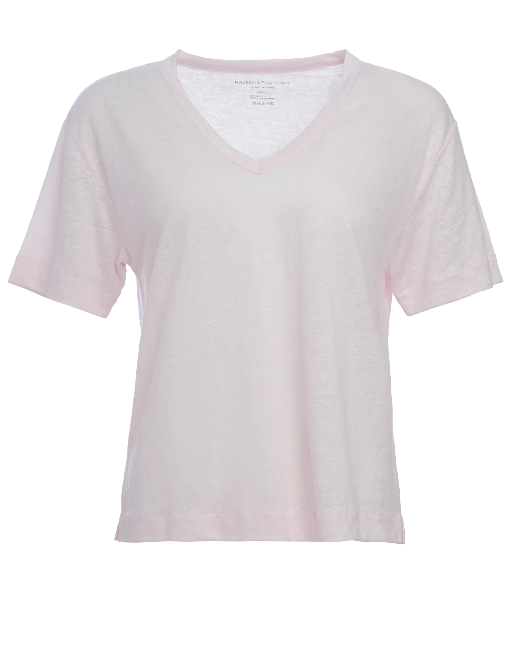 Women's Tee Shirt Viscose Elastane Blend - Eau-De-Rose