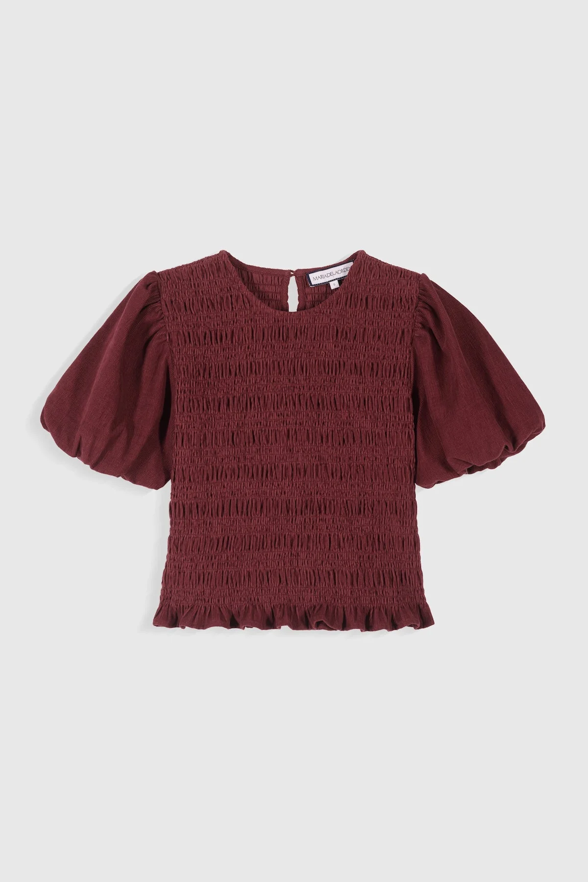 Maria de la Orden | Baila Top - Burgundy-Corduroy