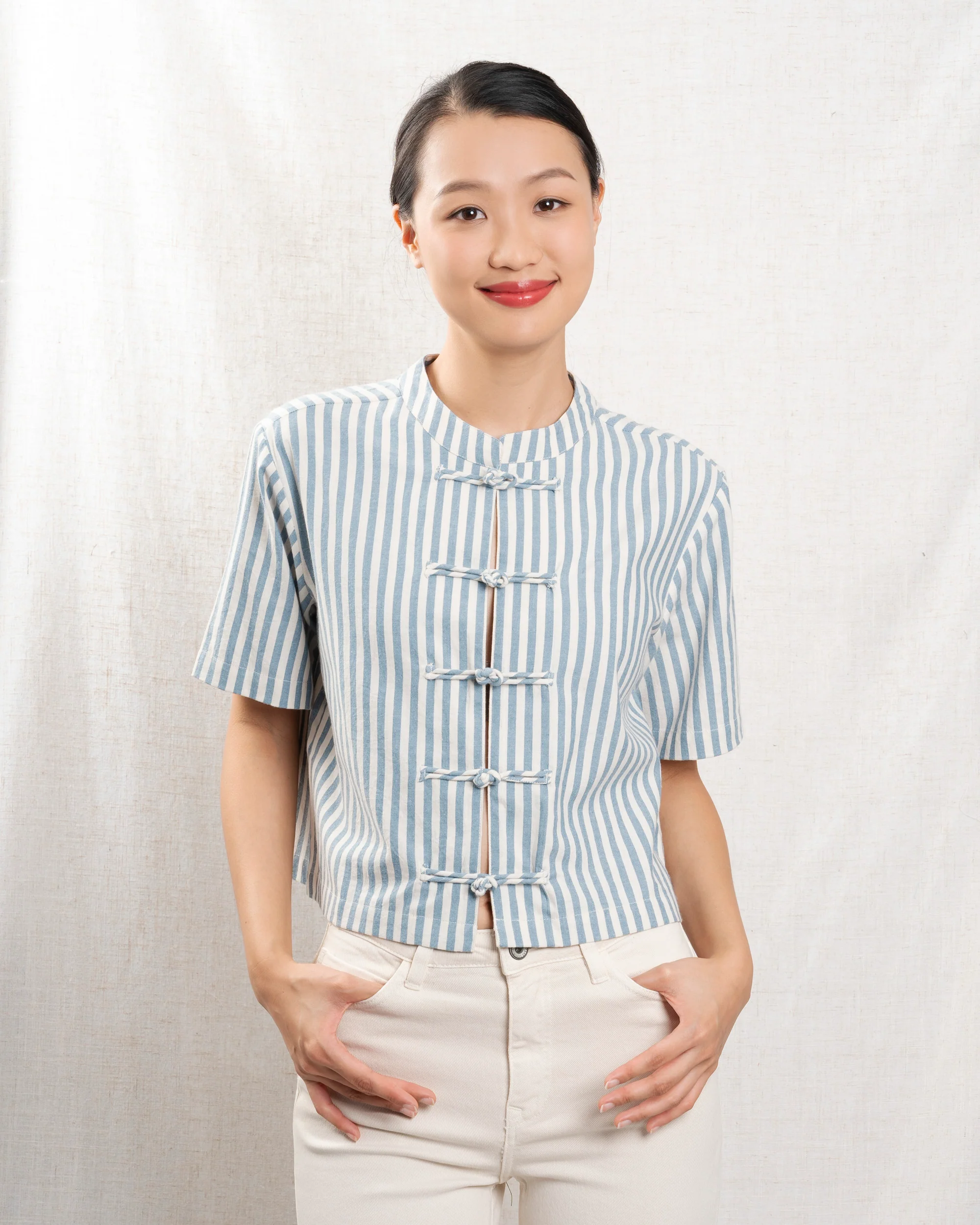 Maria de la Orden | Birdie Shirt in Blue-Stripes