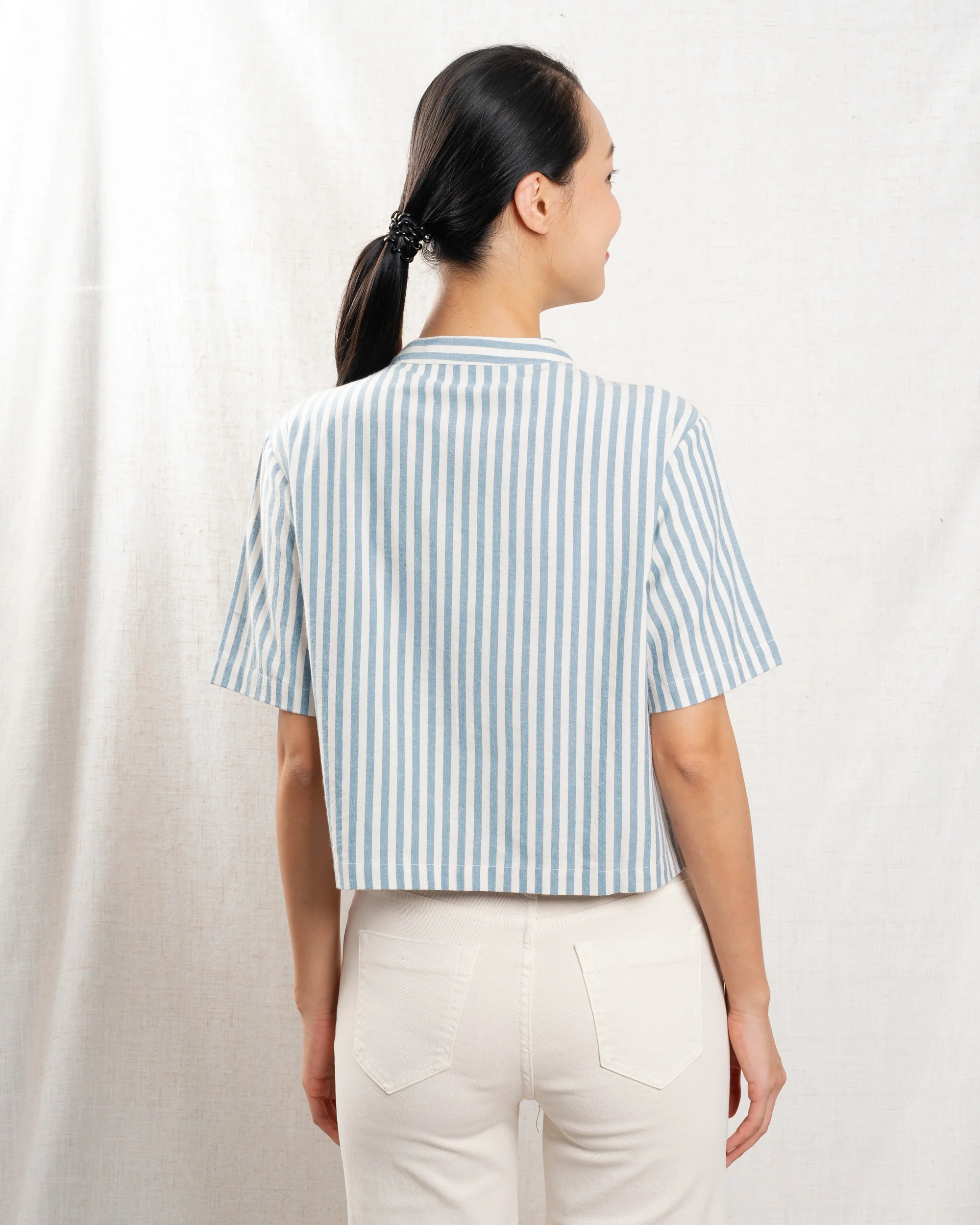 Maria de la Orden | Birdie Shirt in Blue-Stripes - Image 2