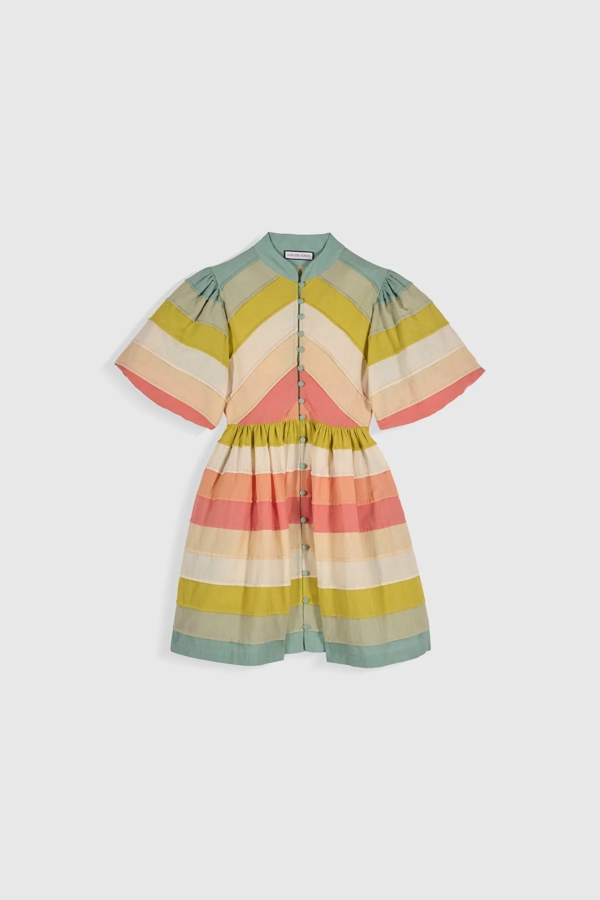 Maria de la Orden | Daisy Dress in Mint-Coral