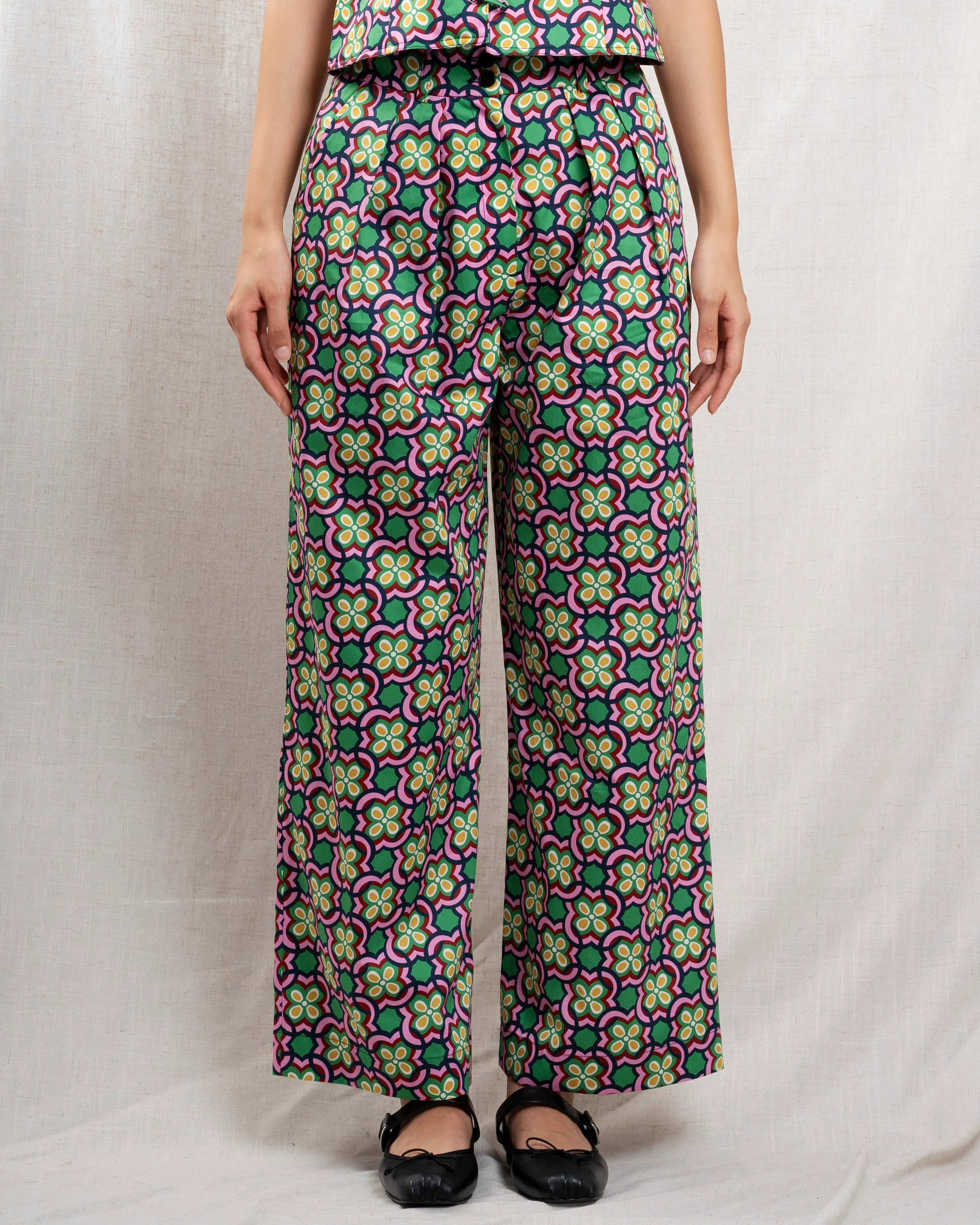 Maria de la Orden | Chesnut Wide-Leg Pants in Print Daisy-Liberty - Image 2