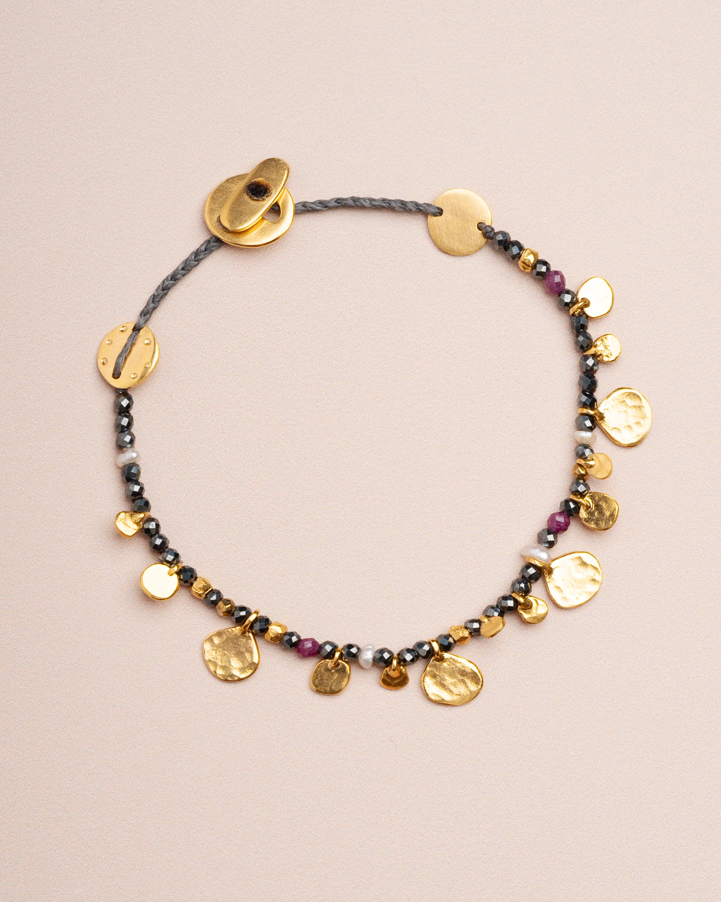 Mary Gaitani | Smarties Stone Bracelet - Gray-Spinel