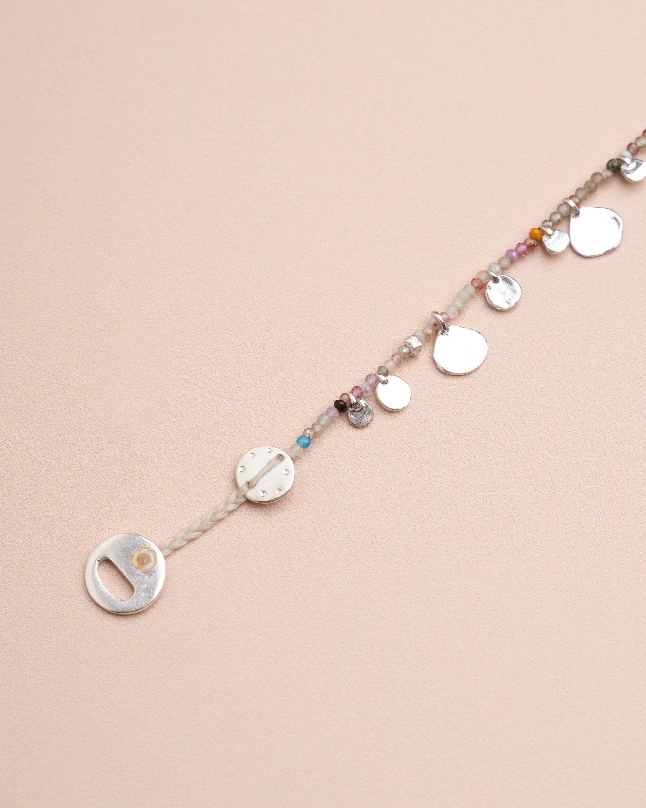 Mary Gaitani | Natural Stone Bracelet - Silver Cord Agate - Image 3