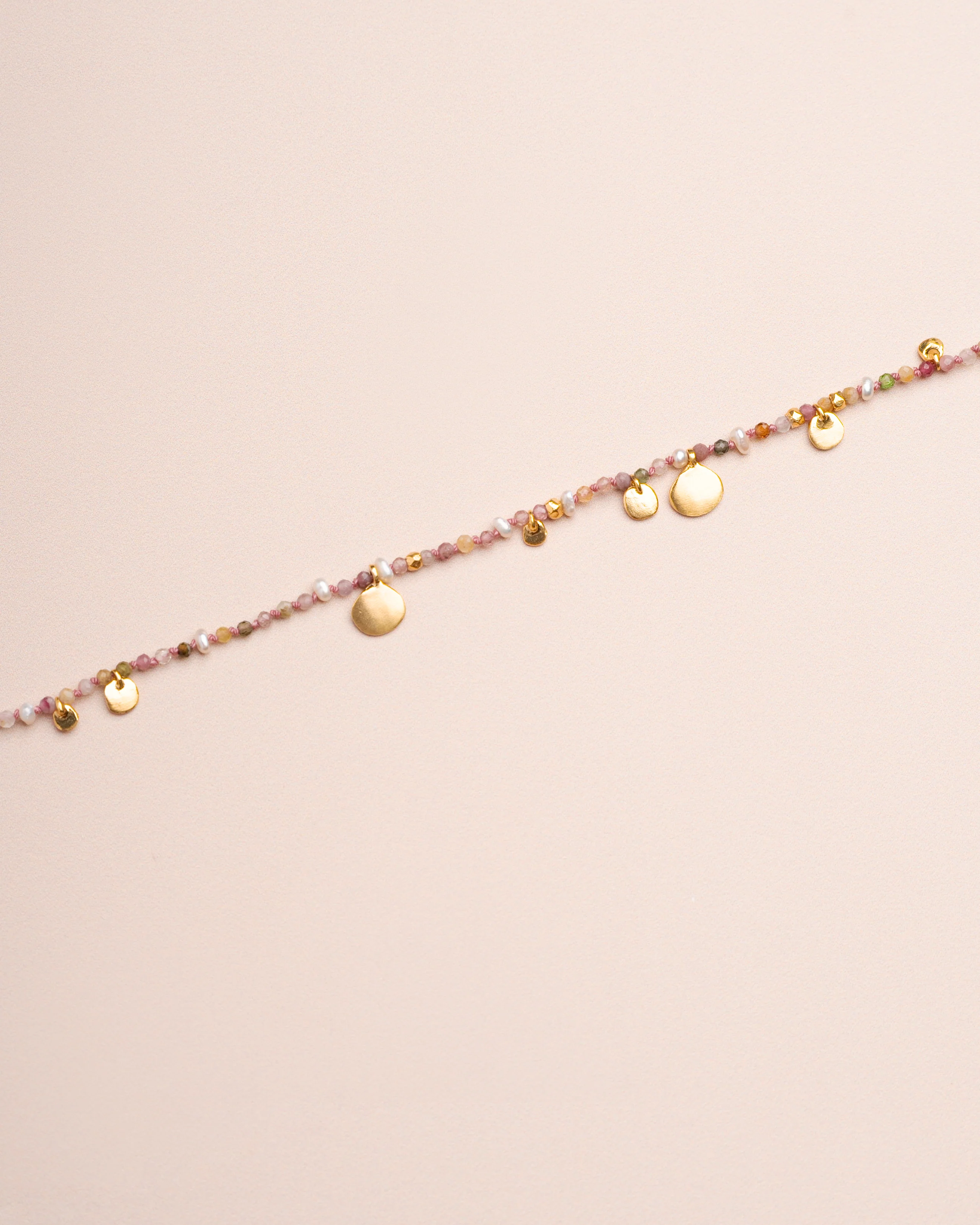 Mary Gaitani | Smarties Long Necklace - Multicolour Semi-Precious Stones Tourmaline - Image 2