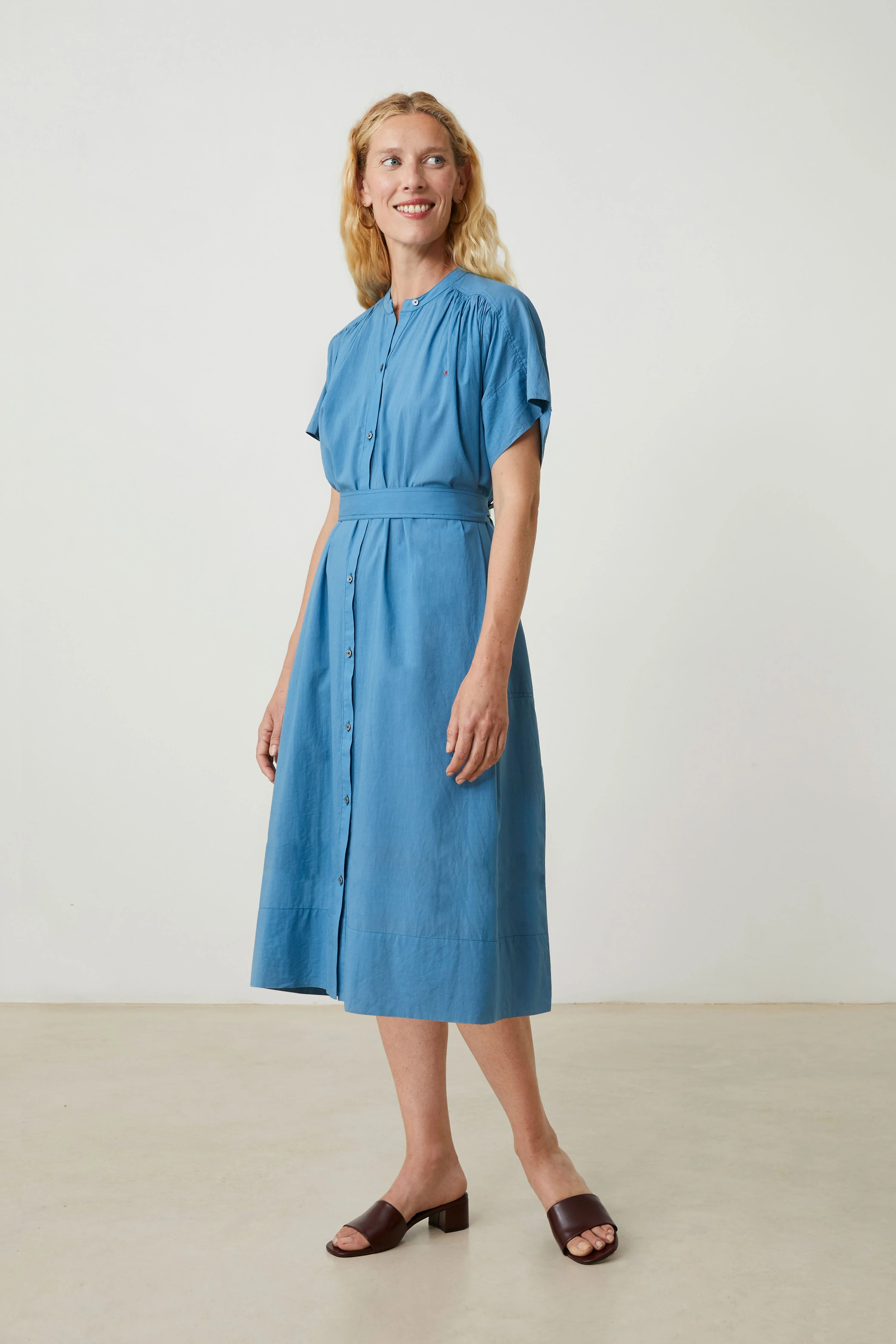 Moismont | Maxima Cotton Voile Dress Indigo