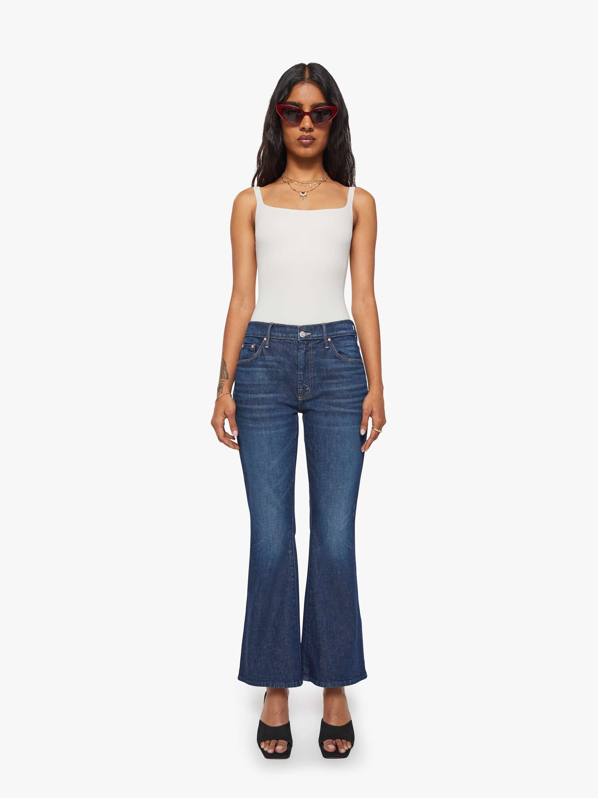 Mother | High-Rise Straight Jeans - Indigo Ankle Crop Kicks-And-Riffs - Image 2