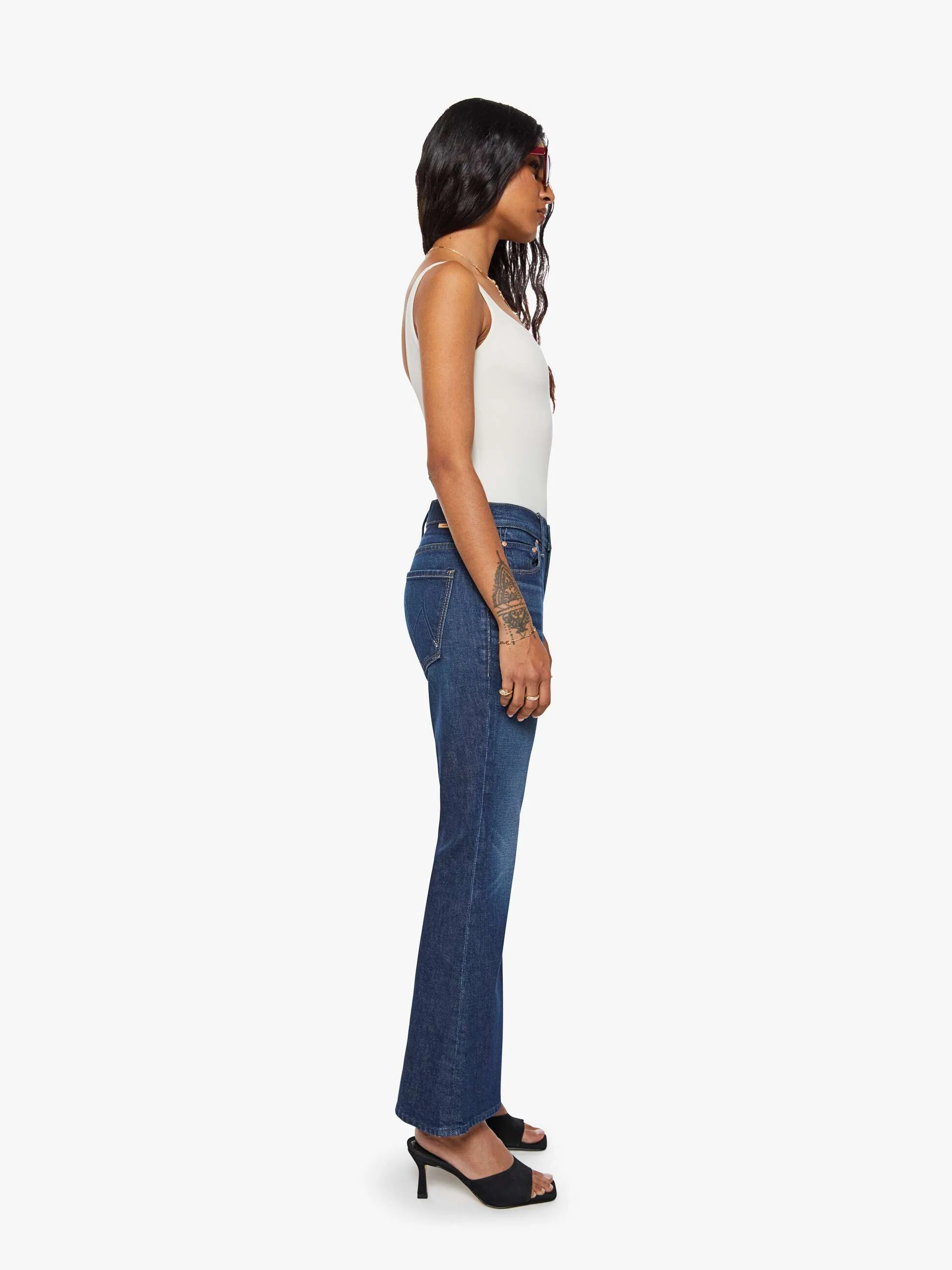 Mother | High-Rise Straight Jeans - Indigo Ankle Crop Kicks-And-Riffs - Image 3