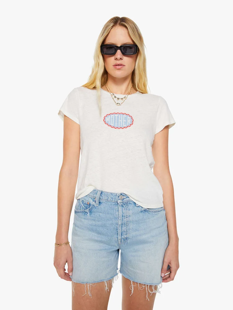 Mother | Slim Fit Vintage Graphic Tee - Cotton Linen Patch-Mother