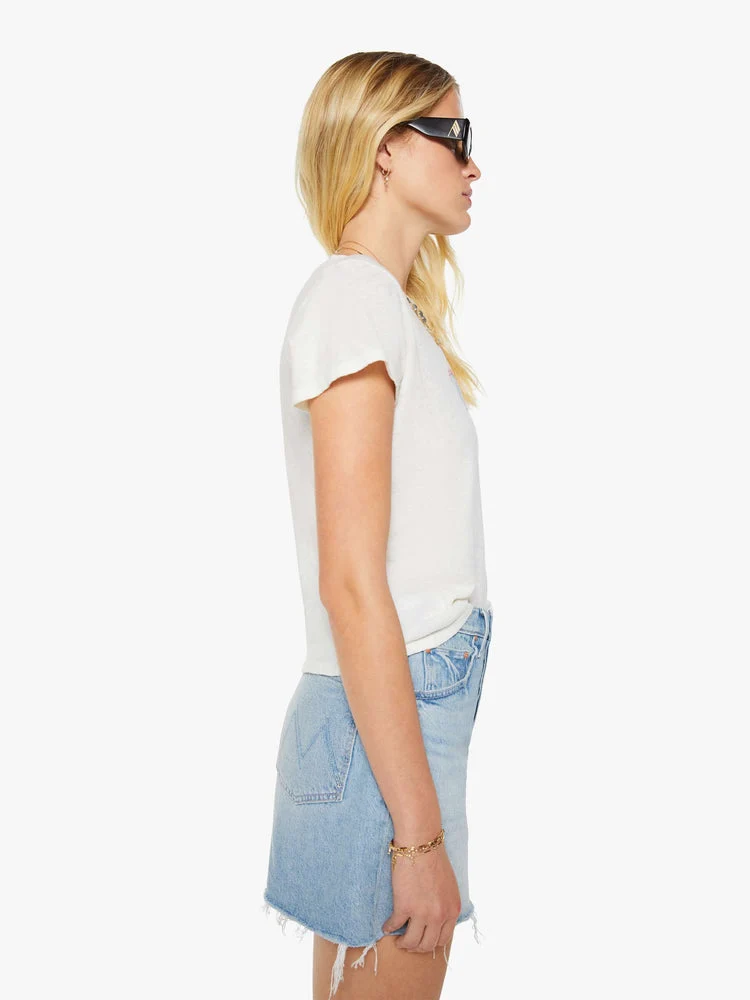 Mother | Slim Fit Vintage Graphic Tee - Cotton Linen Patch-Mother - Image 2