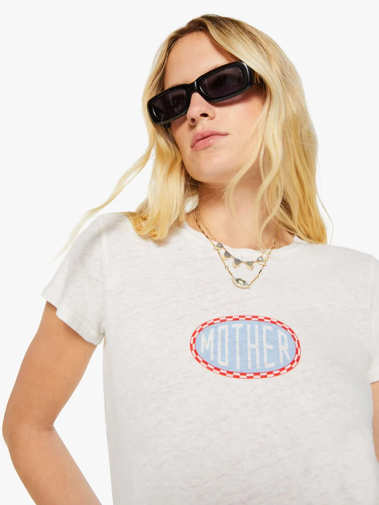 Mother | Slim Fit Vintage Graphic Tee - Cotton Linen Patch-Mother - Image 5