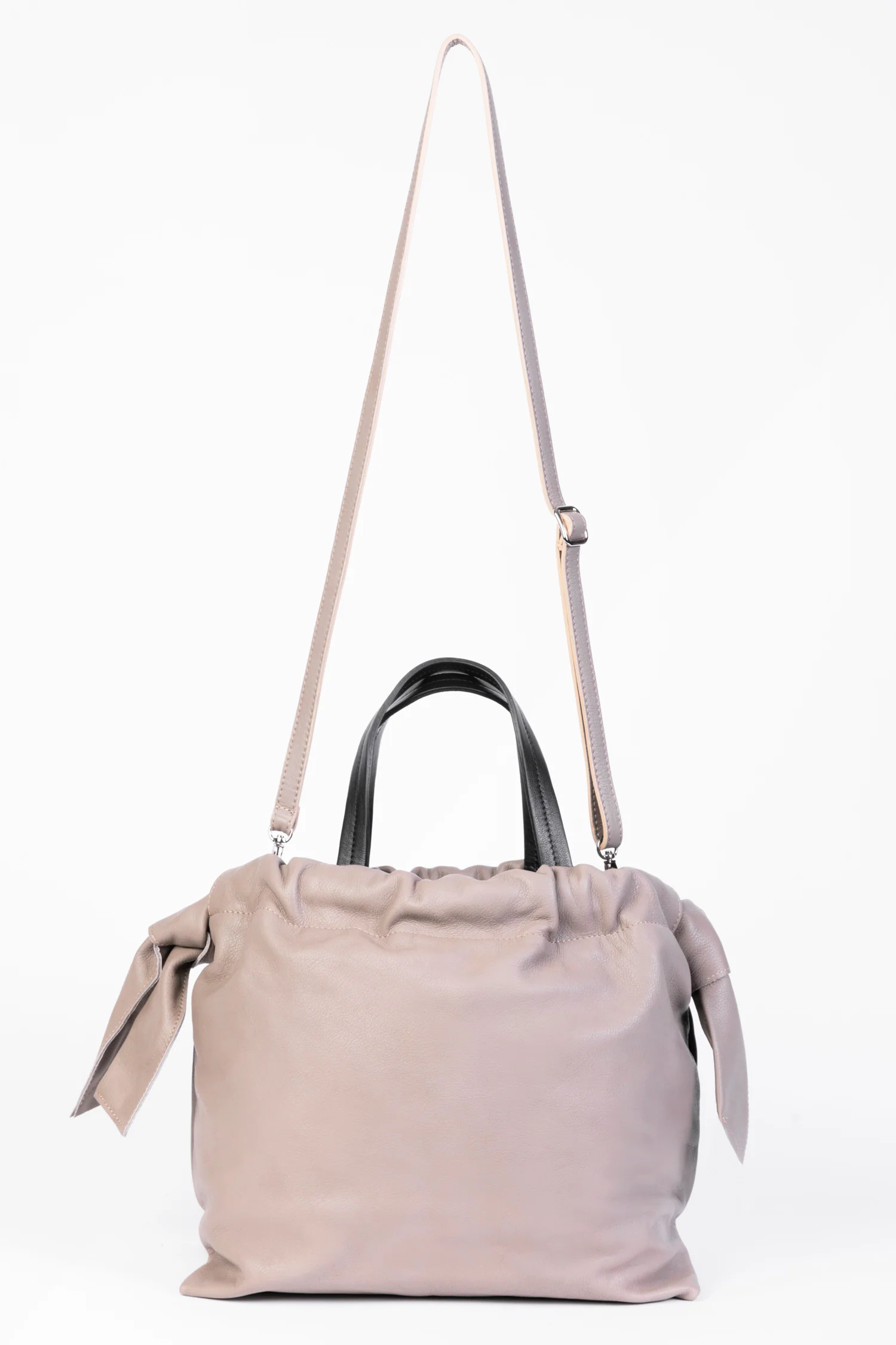 Alchimia | Oversized Drawstring Leather Tote Bag - Calfskin - Image 2