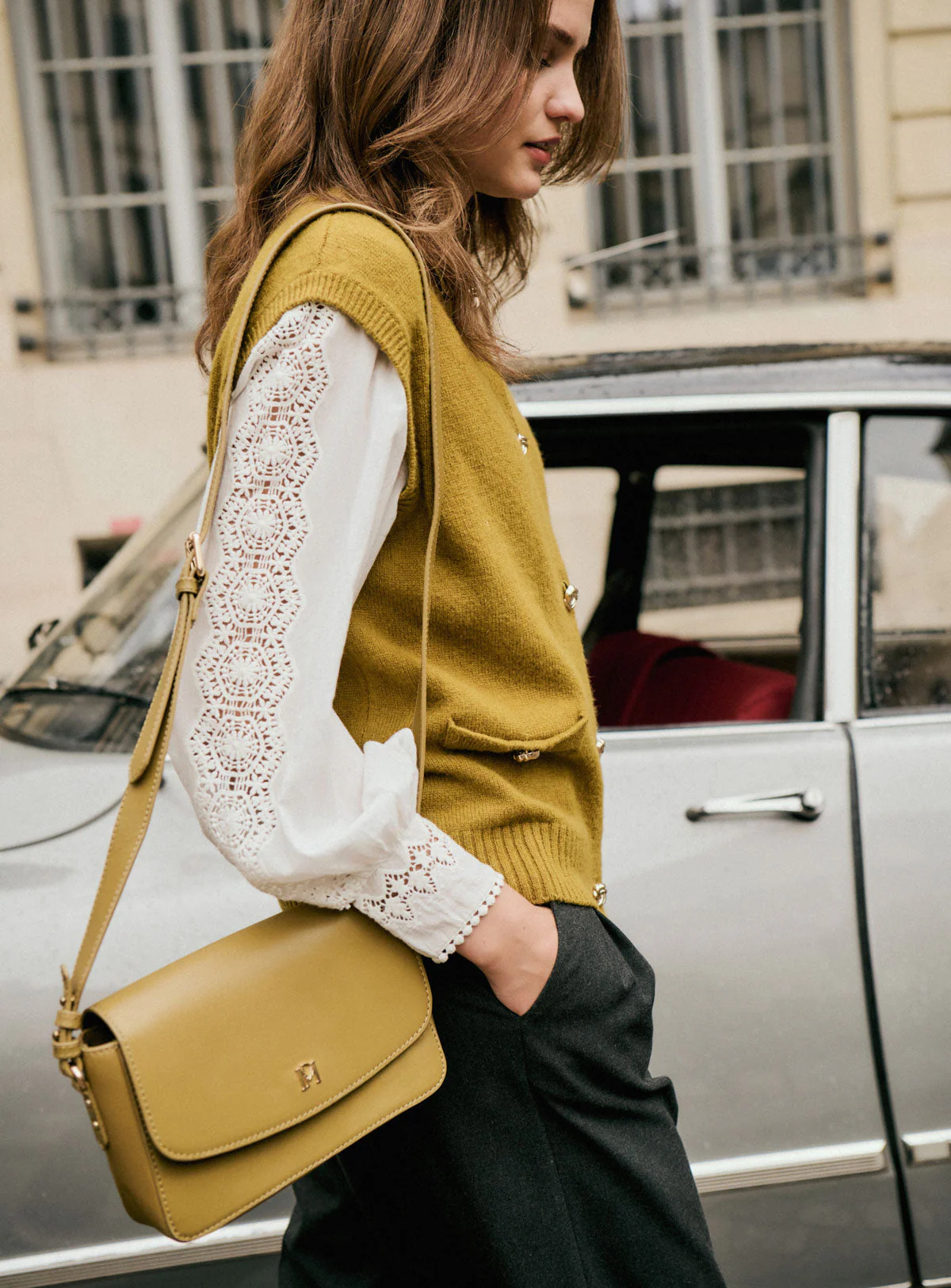 Petite Mendigote | Blouse - Puffed Sleeve Cotton Blouse Ecru - Image 6