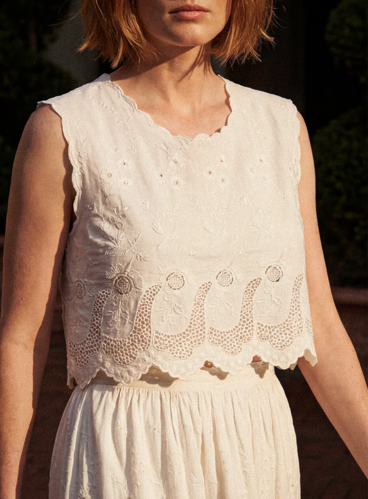 Petite Mendigote | Blouse Tifaine - Cropped Top Ecru - Image 4