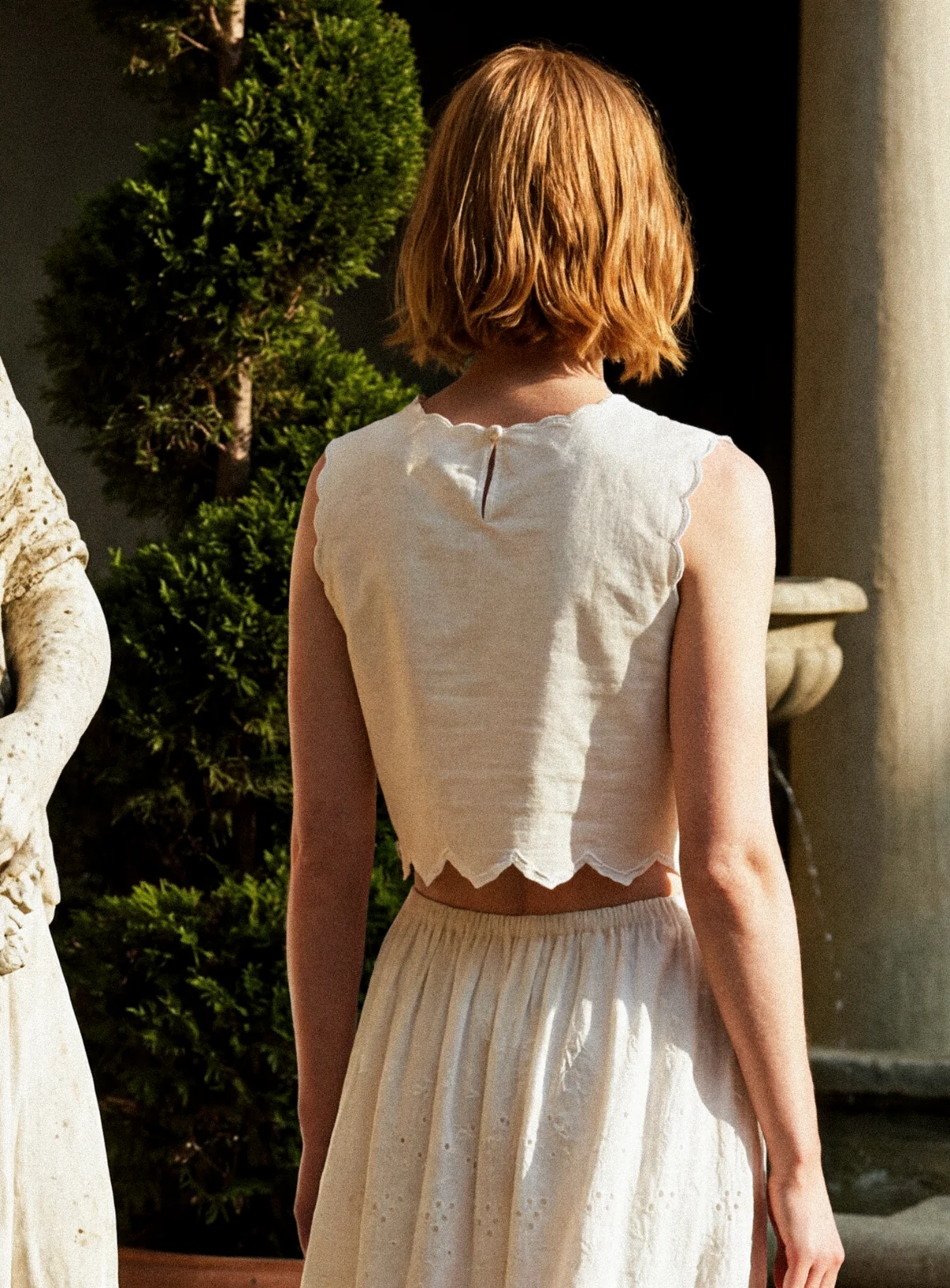 Petite Mendigote | Blouse Tifaine - Cropped Top Ecru - Image 5