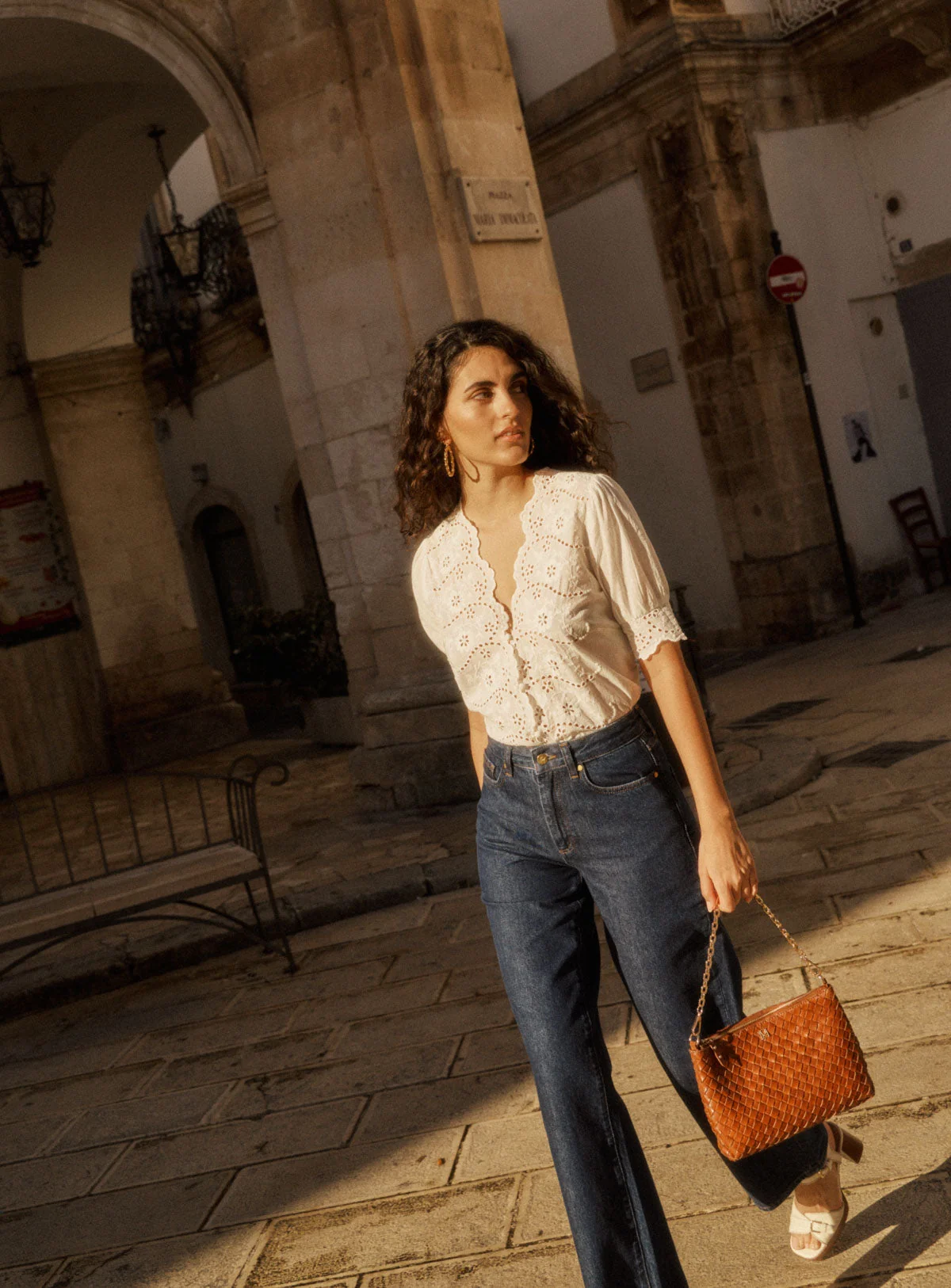 Women's Button-Down Blouse 100 Percent Cotton Poplin - Ecru - Image 3