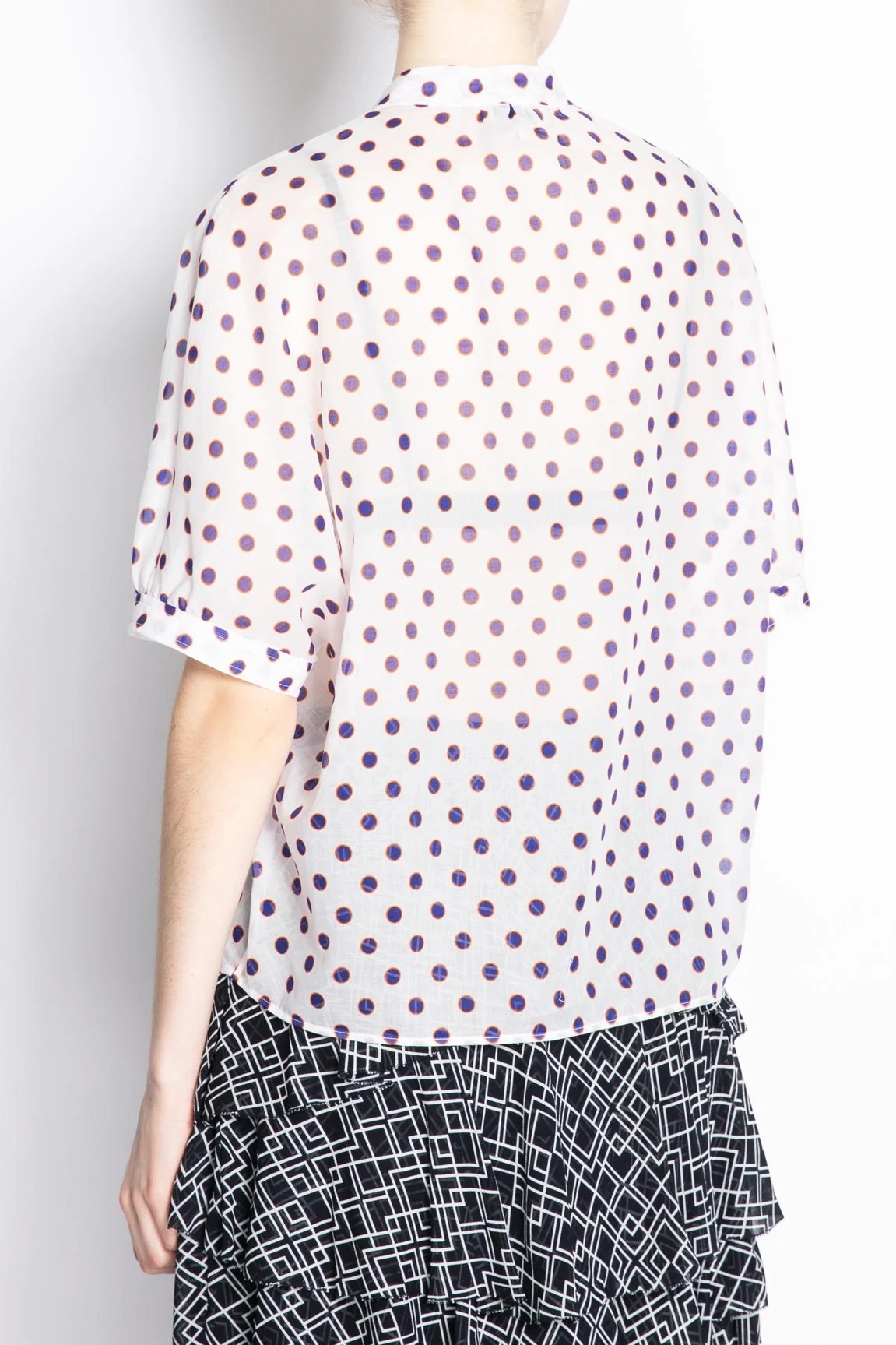 Paul & Joe Sister | Polka Dot Cotton Shirt - Navy - Image 2