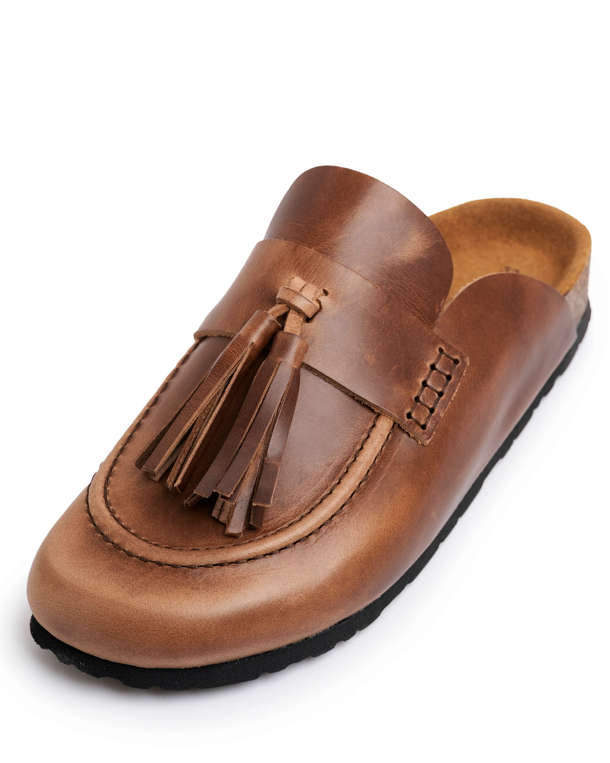 POST&CO | Leather Sandal - Wide Fit Naturale - Image 3