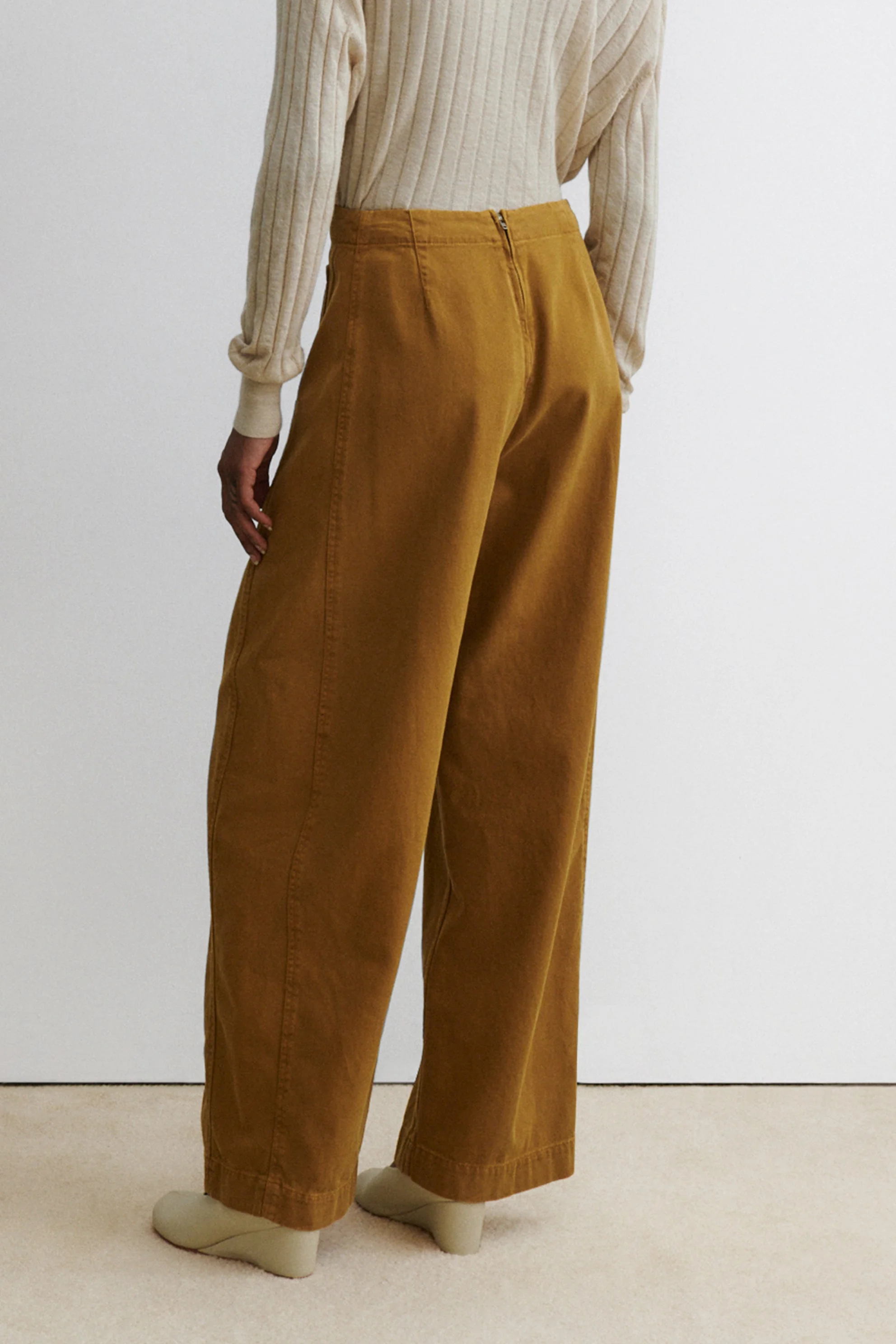 Rachel Comey | Tany Wide-Leg Pant in Overdyed Denim Ochre - Image 5