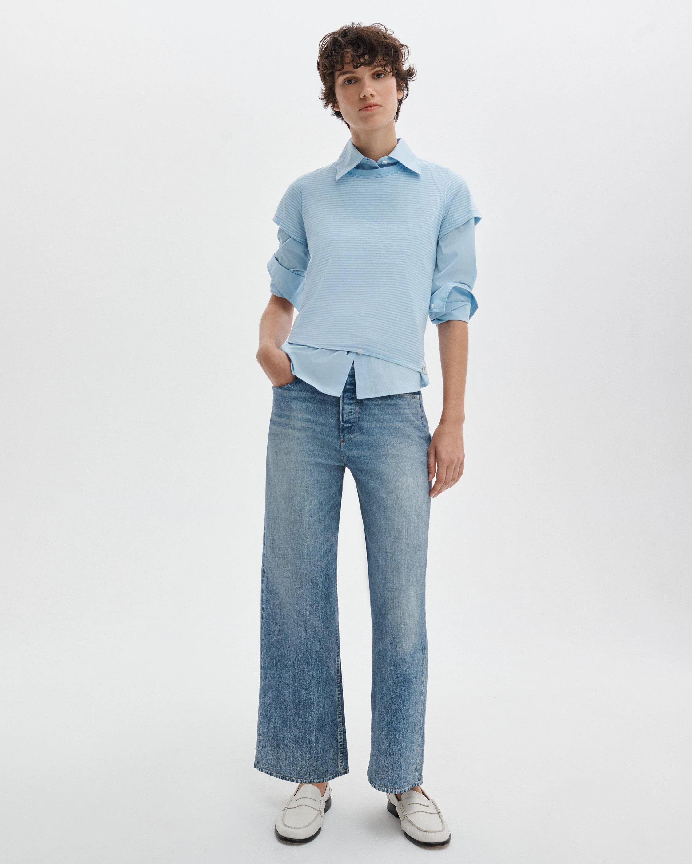 Rag & Bone | Miramar Andi Ankle Wide-Leg Jeans - Scarlet Wash Scrlt