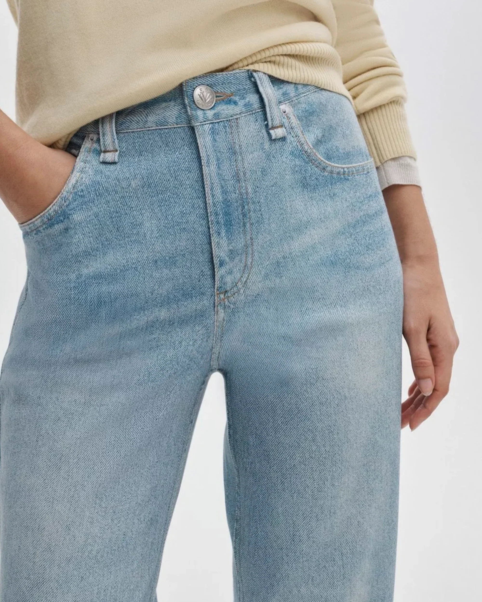 Rag & Bone | Miramar Shea Ankle Jean - Cropped Indigo Denim Salin - Image 4