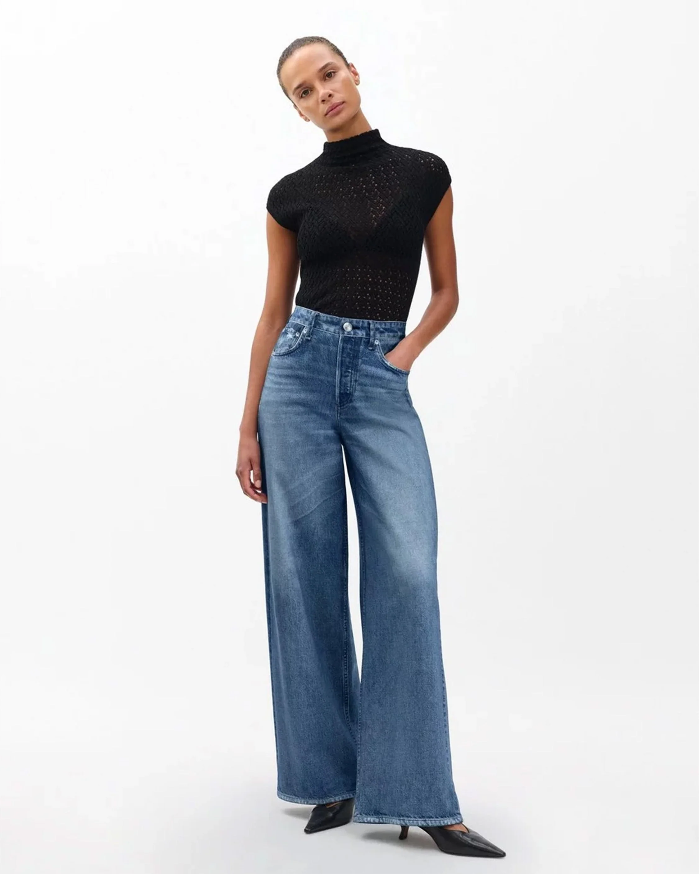 Rag & Bone | Miramar Sofie Ankle Straight Jeans - High Rise Crop Venic - Image 4