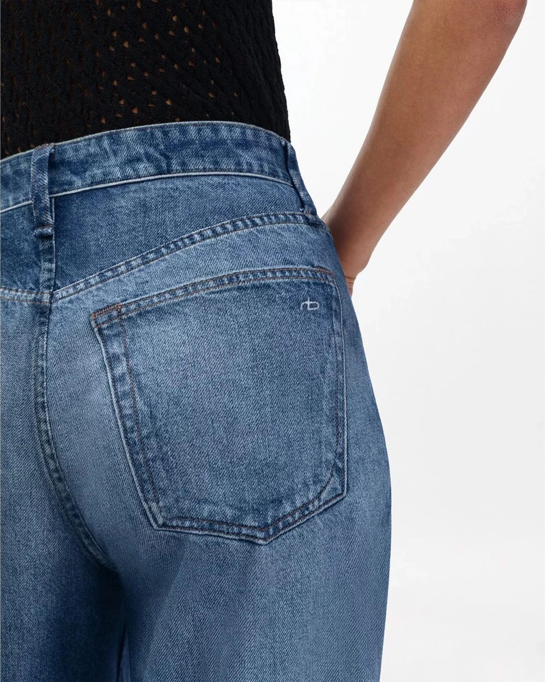 Rag & Bone | Miramar Sofie Ankle Straight Jeans - High Rise Crop Venic - Image 5