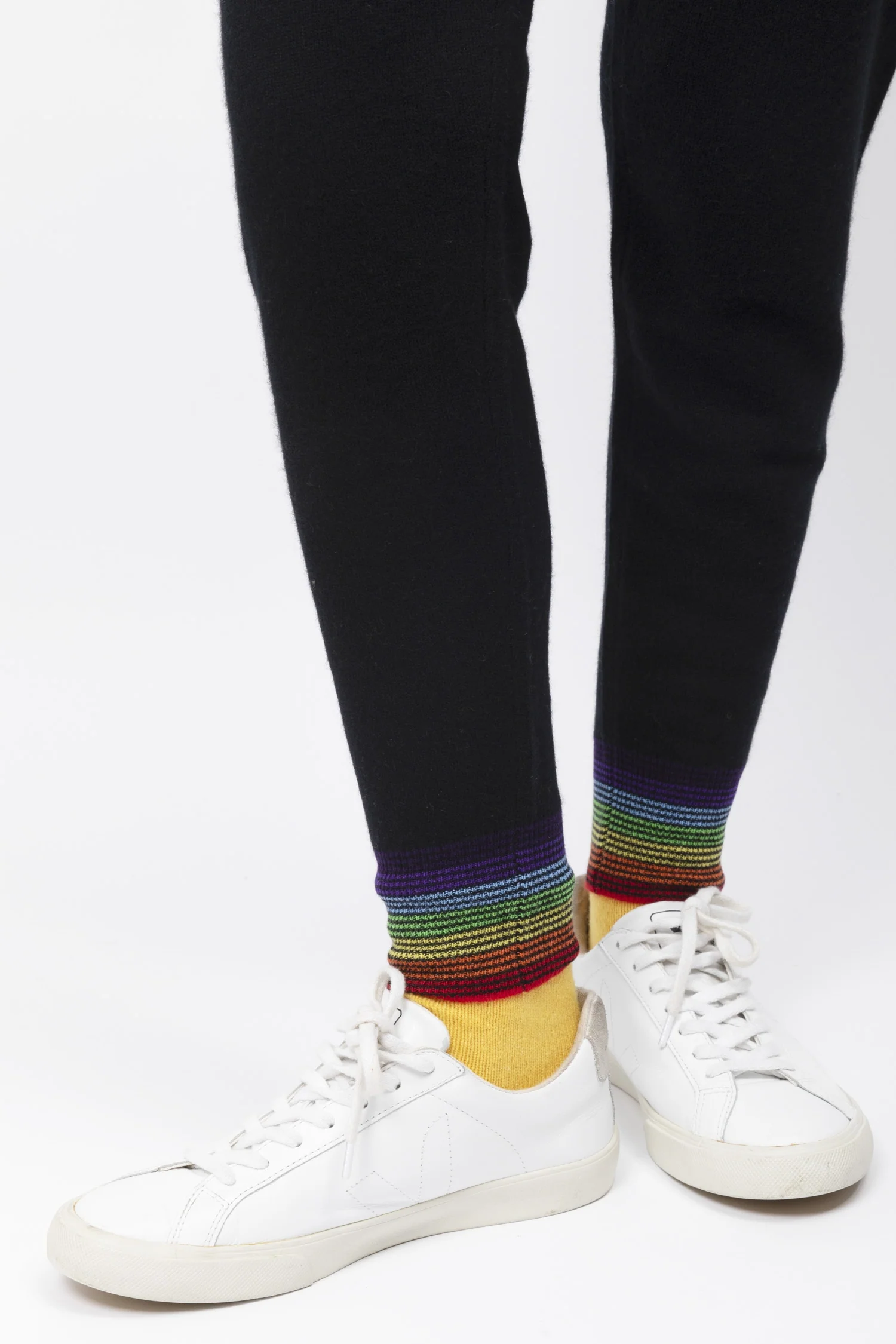 Madeleine Thompson | Rainbow Striped Cashmere Sweater Pants - Image 3