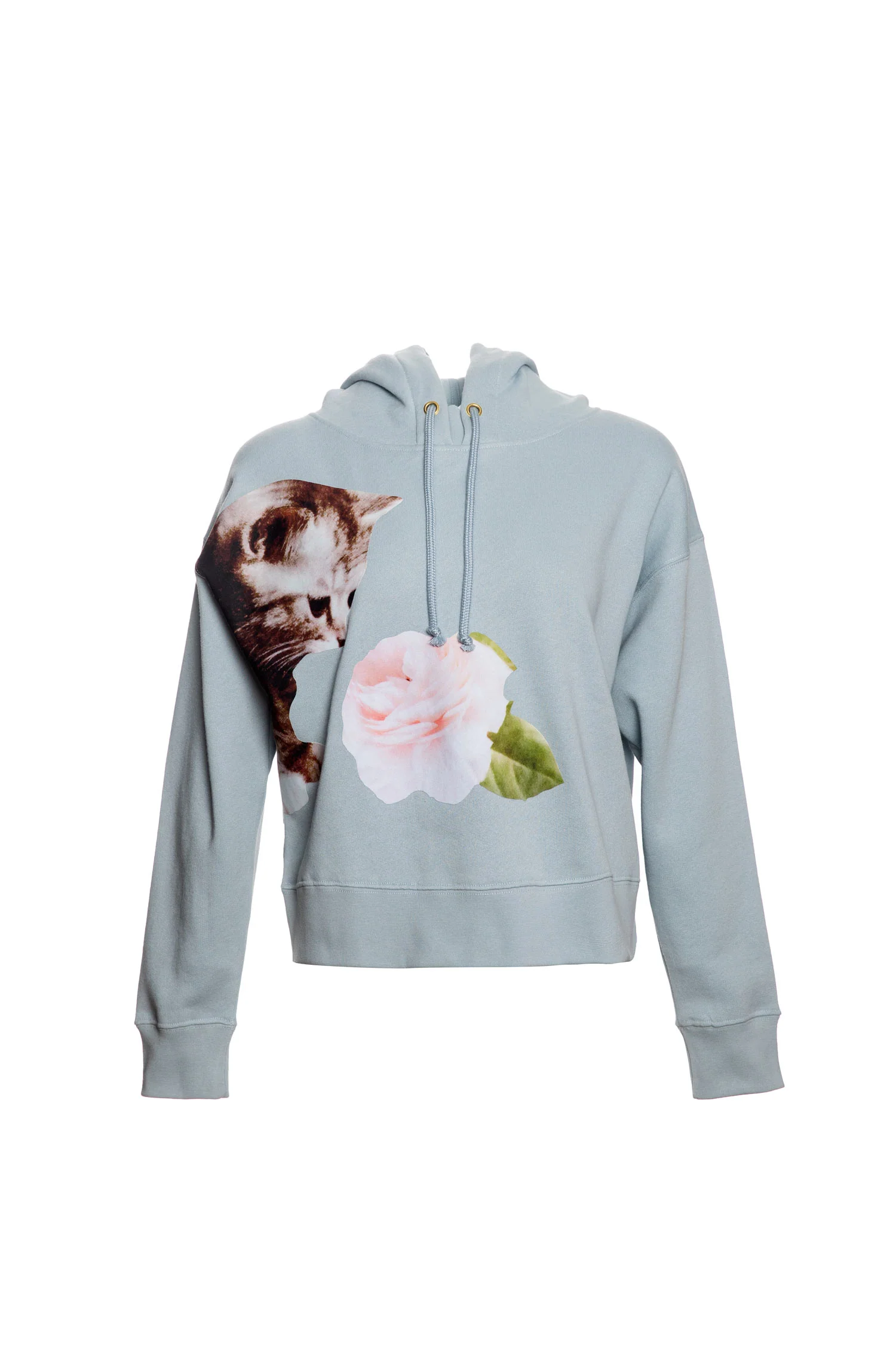 Paul and Joe Sister | Rose Cat Hooded Sweater - Grey - Image 6