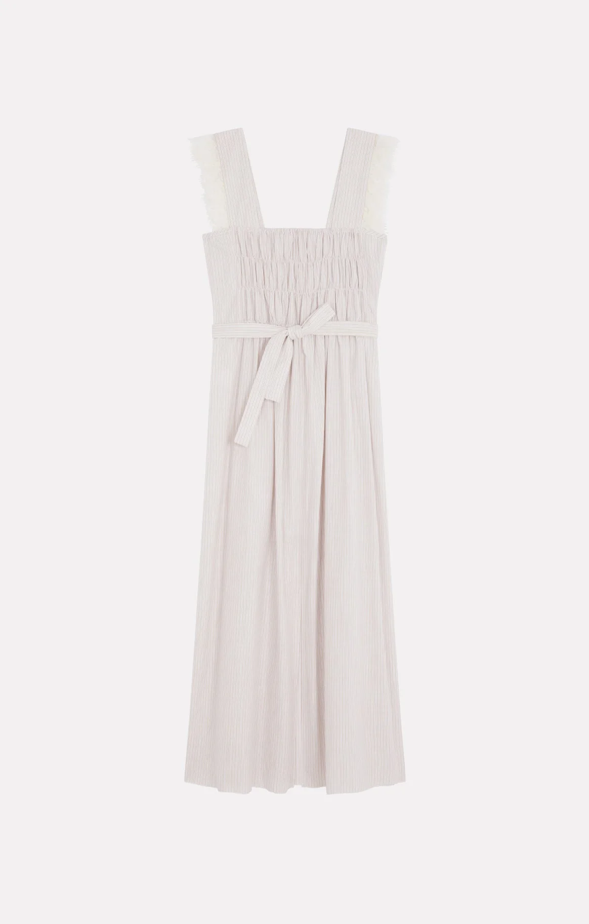 Roseanna Women's Theodora Long Dress in Organic Cotton Poplin - Belair Beige - Image 5