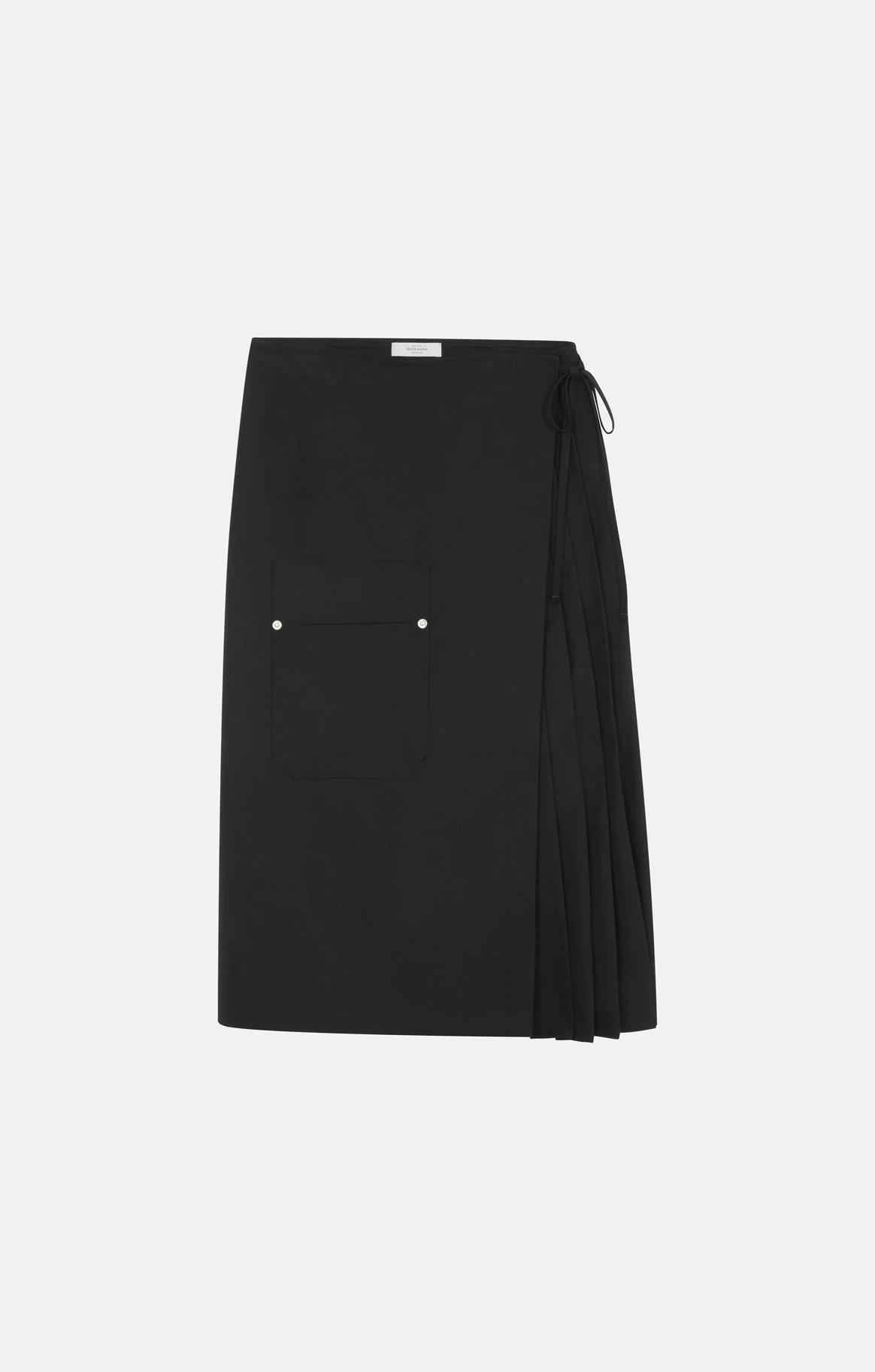 Roseanna | Vivi Marcello Wrap-Effect Midi Skirt - Charcoal - Image 4
