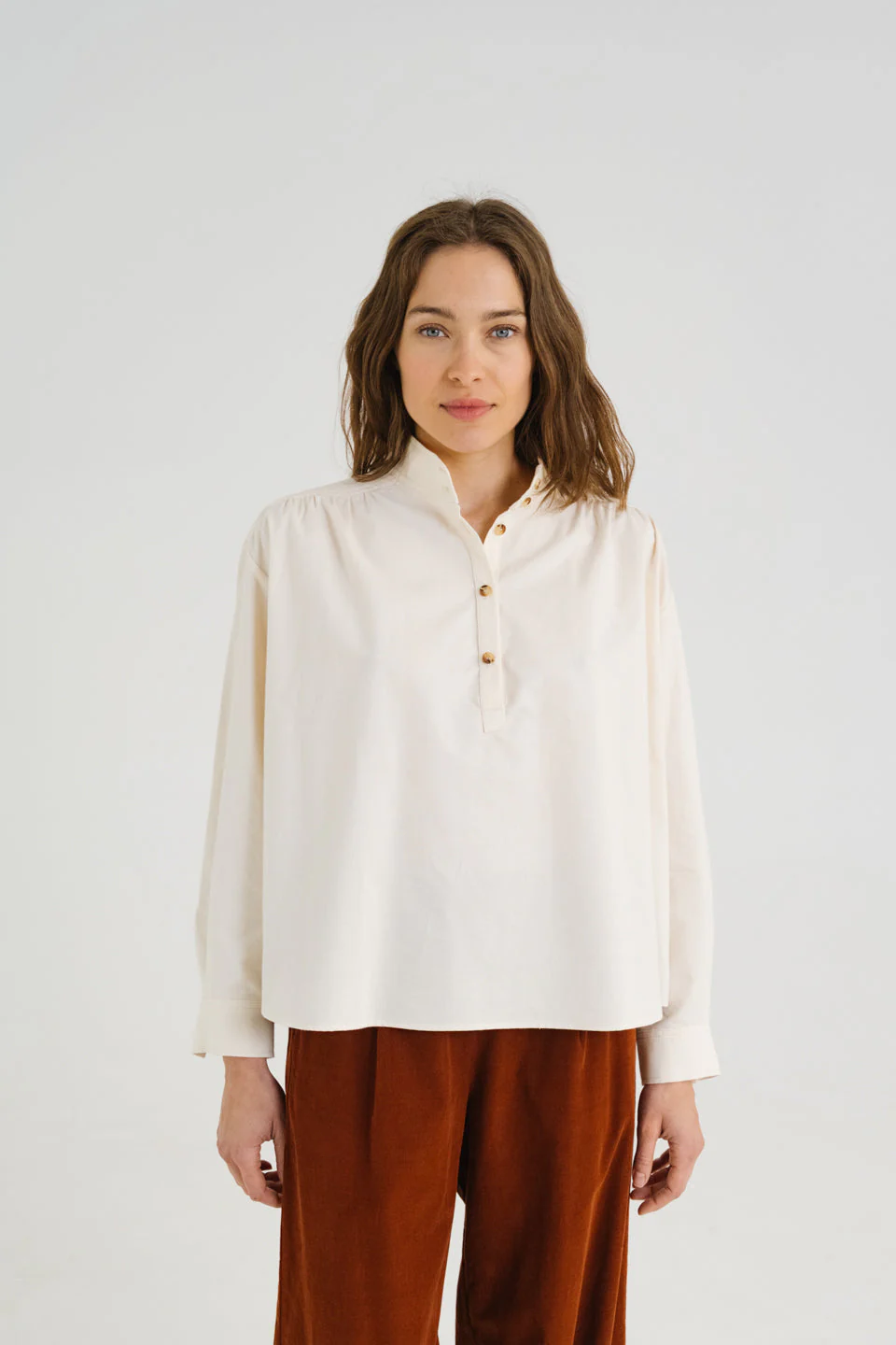 Sacrecoeur | Blouse Emma - Scratched Cotton in Cream