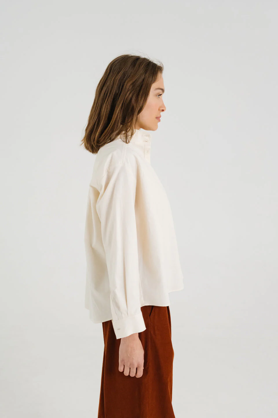 Sacrecoeur | Blouse Emma - Scratched Cotton in Cream - Image 3