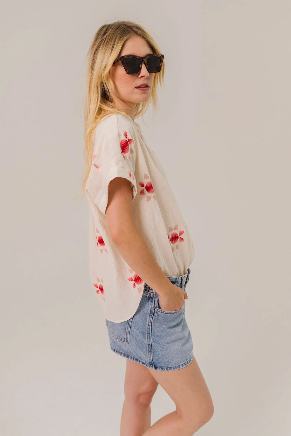 Sacrecoeur | Blouse Louison Sol - Woven Sun Motif Multi - Image 3