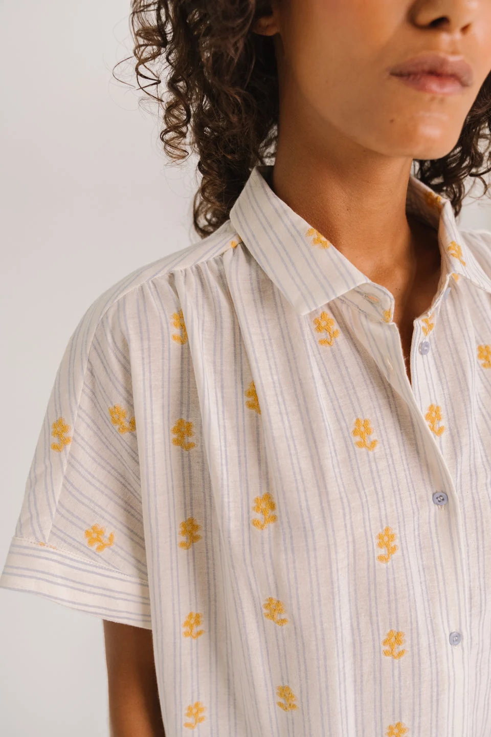Women's Shirt 100% Cotton Poplin Fabric, Lightweight and Breathable - Blue - Image 2