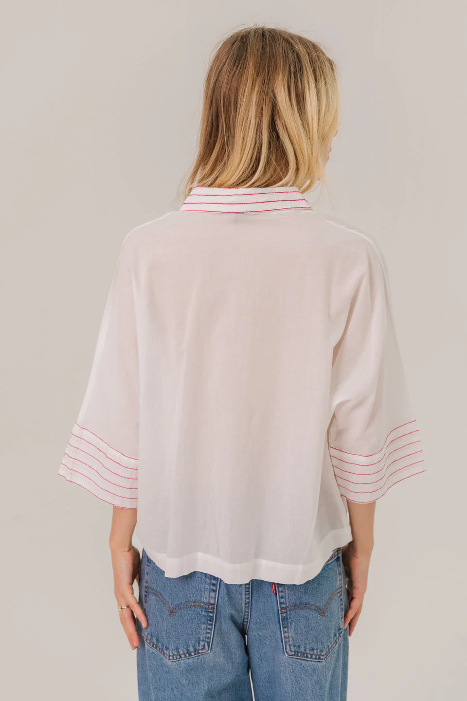 Sacrecoeur | Jodie Kilim Embroidered Poplin T-Shirt Multi - Image 4