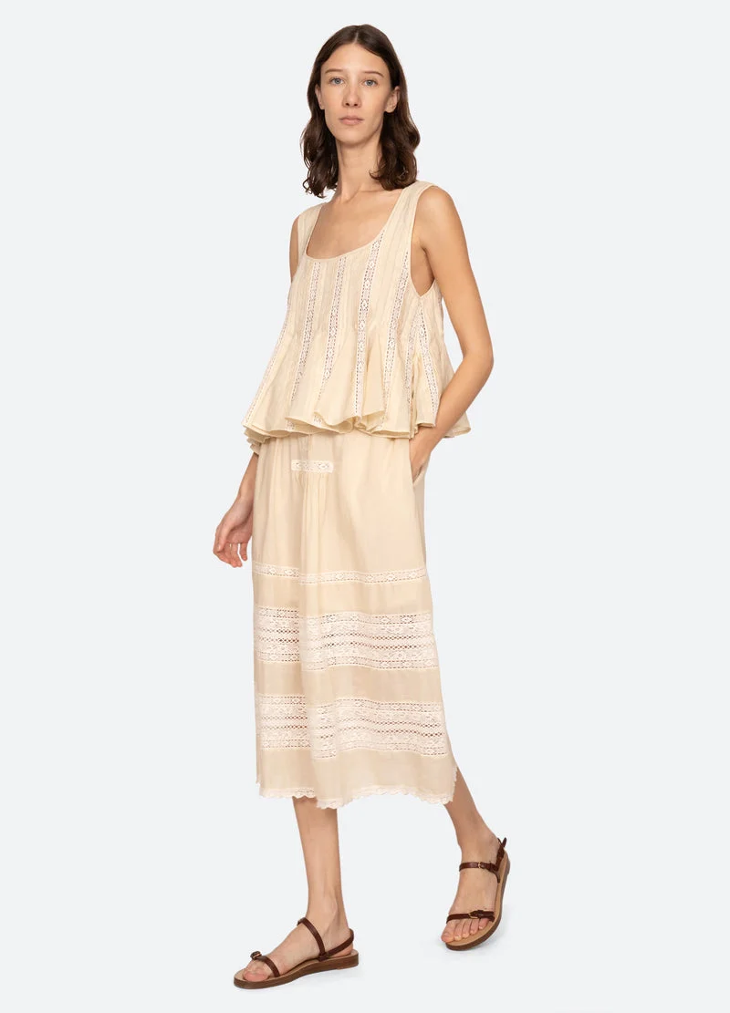 Sea NY | Pippa Square-Neck Sleeveless Top in Cream - Image 7