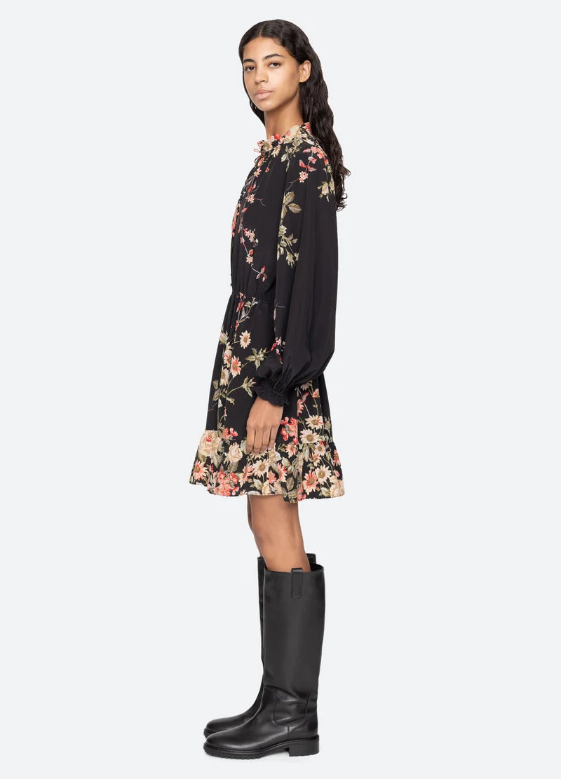 Sea NY | Jolie Floral Print Mini Dress with Puff Sleeves Multi - Image 4