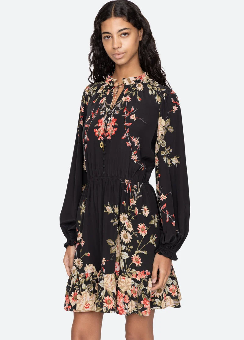 Sea NY | Jolie Floral Print Mini Dress with Puff Sleeves Multi - Image 7