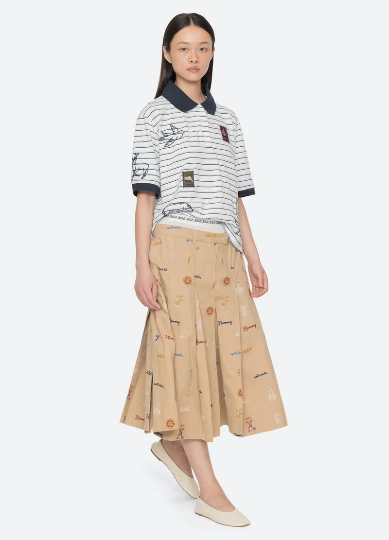Sea NY | Winslow Embroidered Cotton Polo - White - Image 8