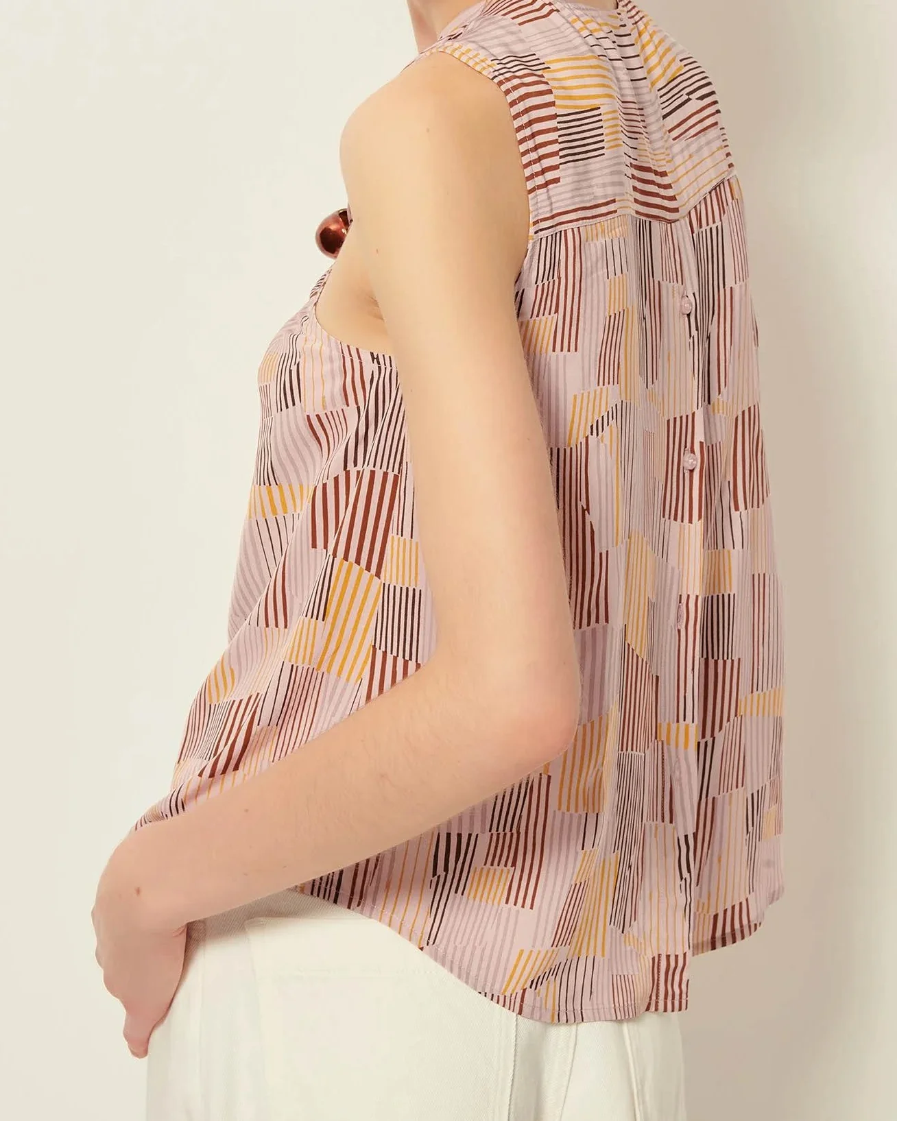 Sessun | ATRANO Cotton Poplin Blouse - Blush Pink Rosaico-Honesti - Image 6