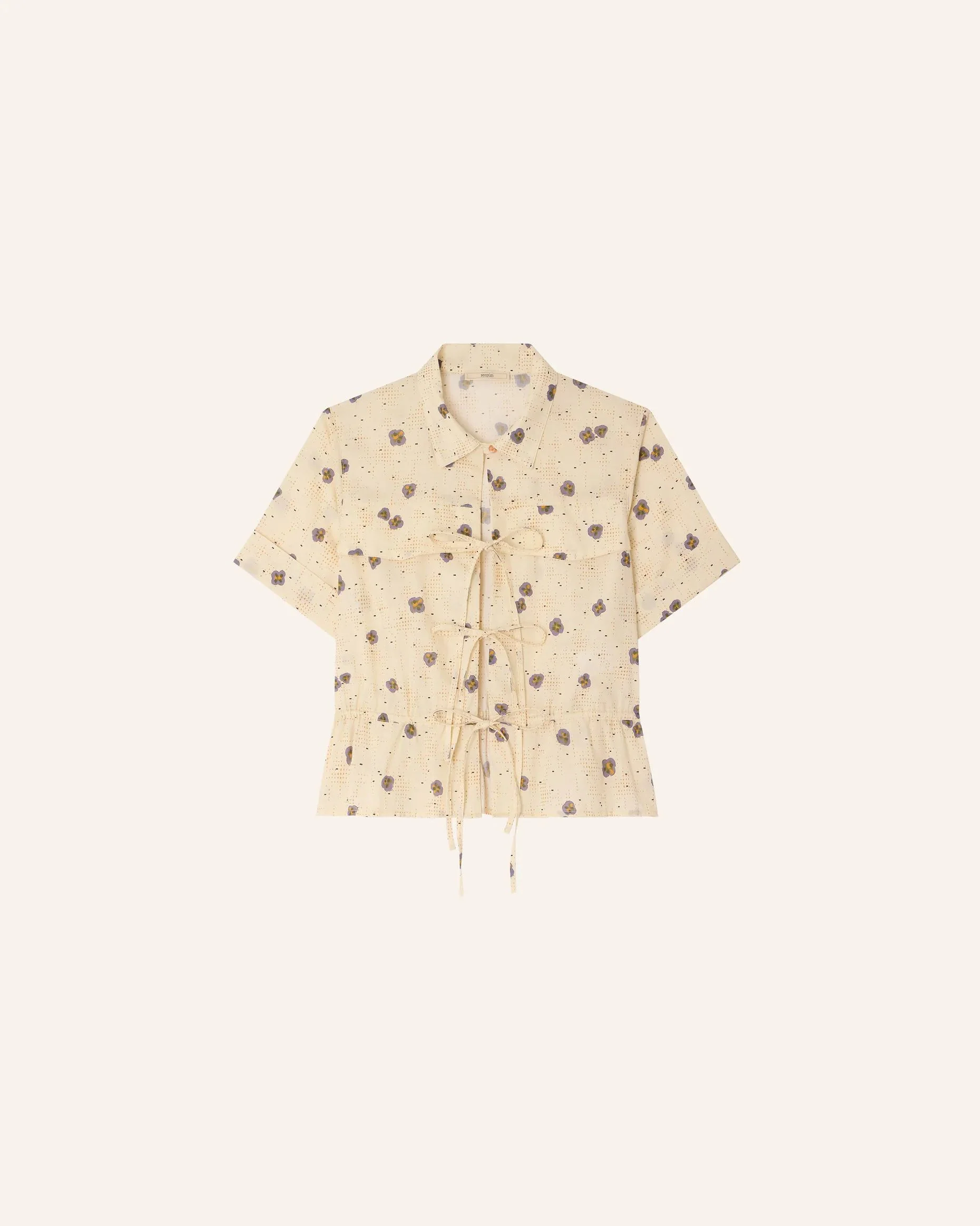 Women Button-Down Blouse Cotton Poplin - Mint Leaf Plein-Sel-Seti - Image 6