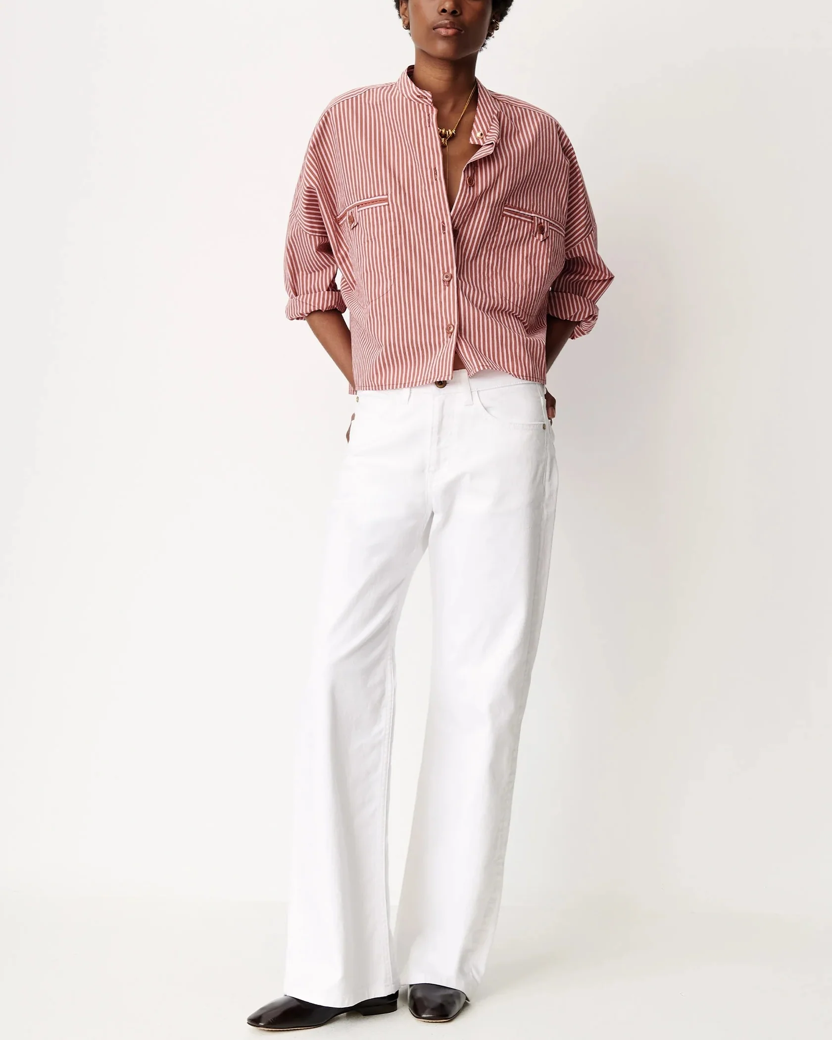 Sessun | Orregia Cropped Denim Blouse Grenade