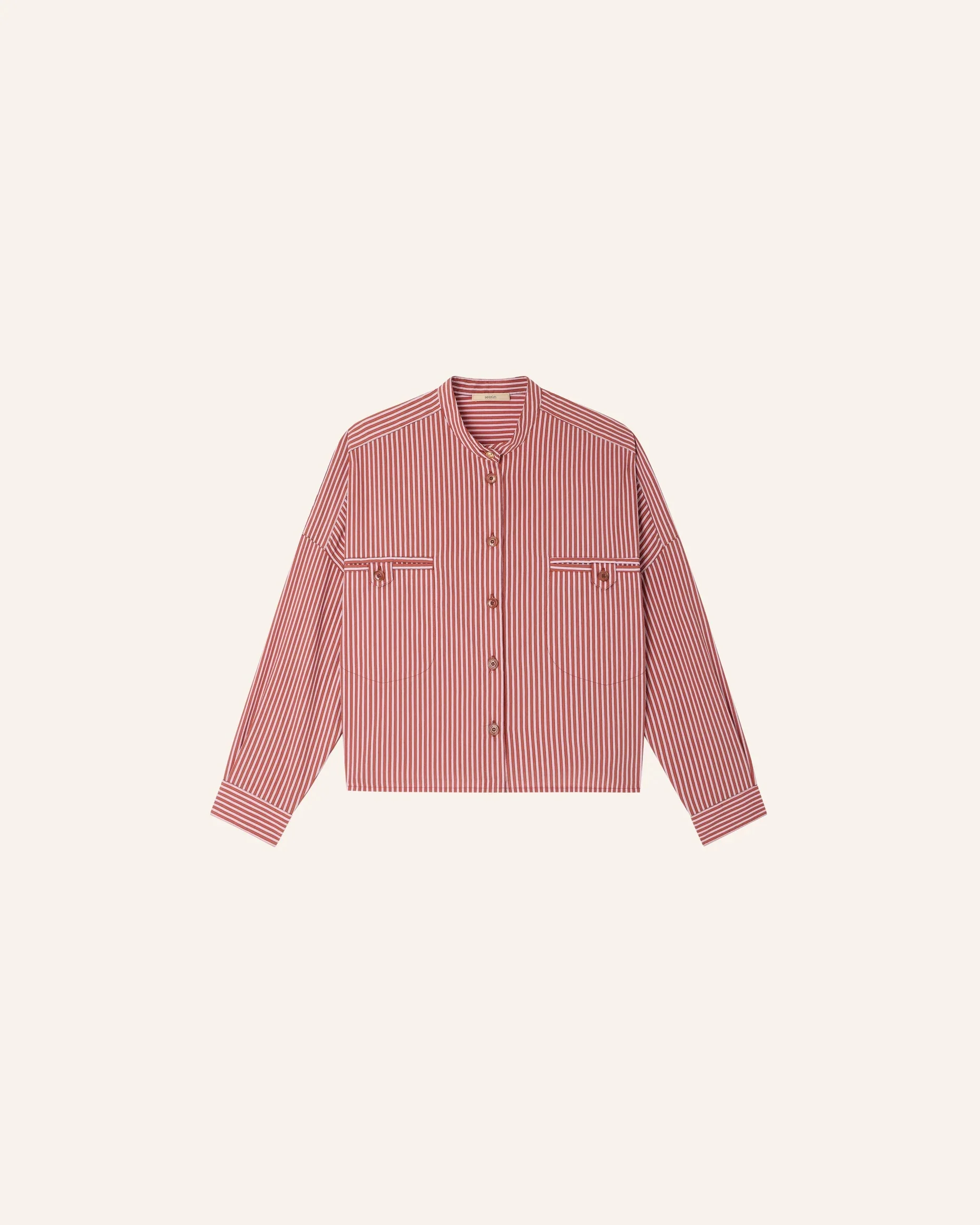 Sessun | Orregia Cropped Denim Blouse Grenade - Image 6