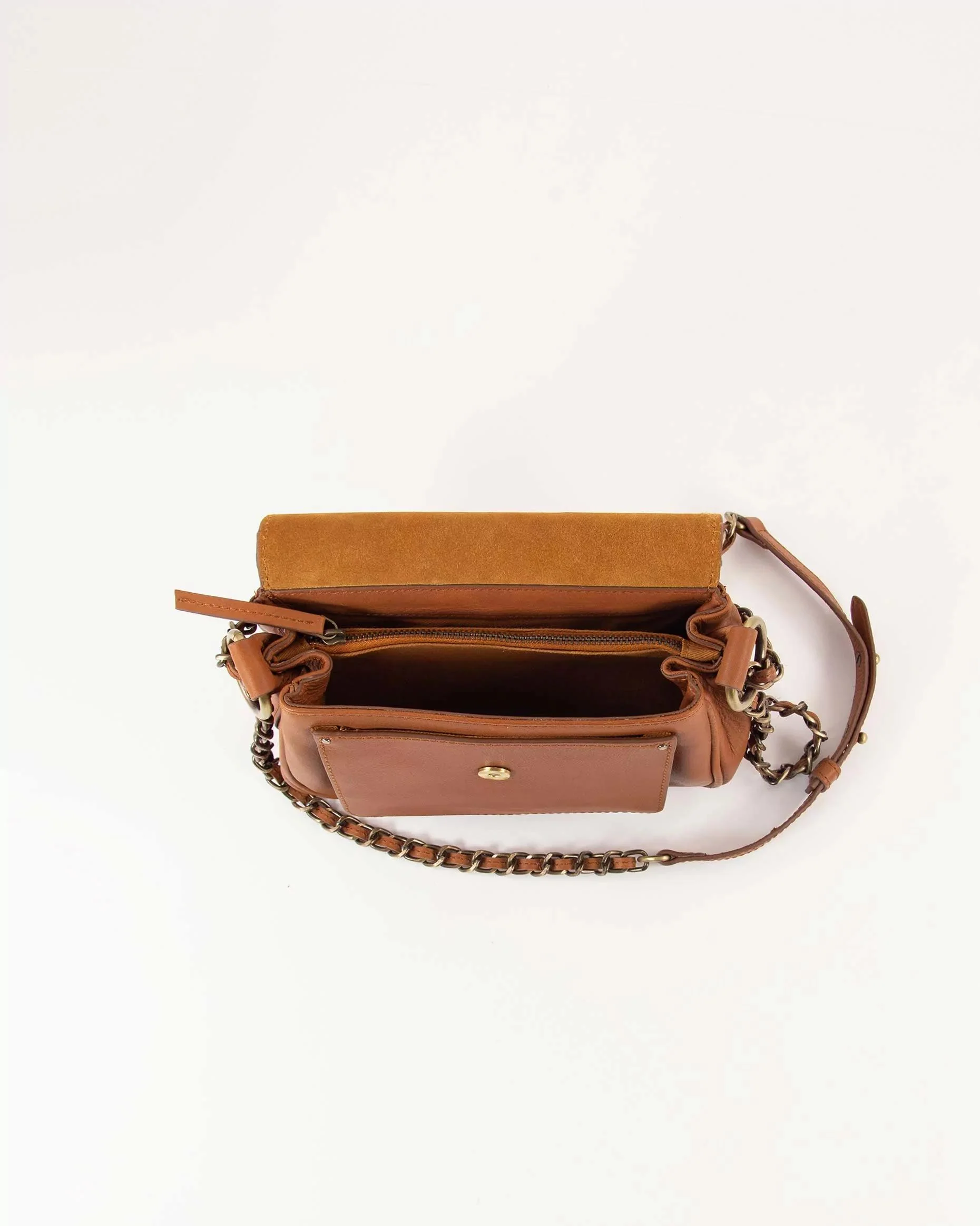 Sessun | Niu Mimita Crossbody Bag in Orange Cow Leather Fox-Leather - Image 5